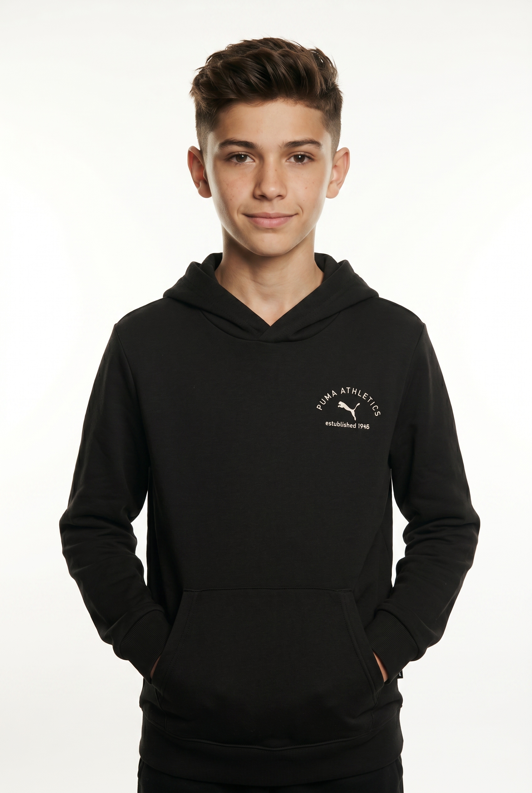 PUMA Kapuzensweatshirt "CLASS GRAPHIC HOODIE TR B", für Jugendliche, mit Print-Applikationen, Regular Fit