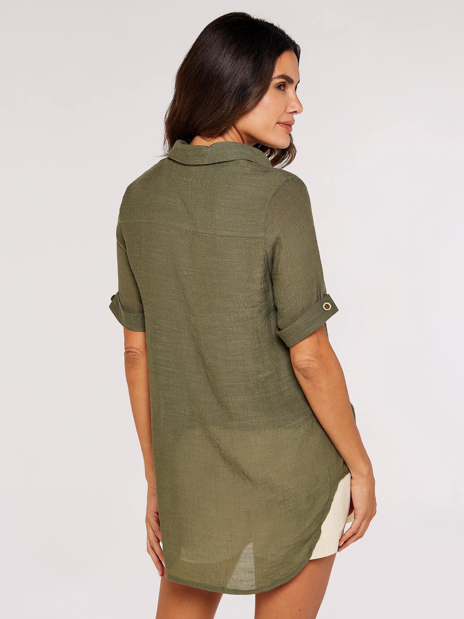 Apricot Kurzarmbluse »Bluse« mit Zierknöpfen