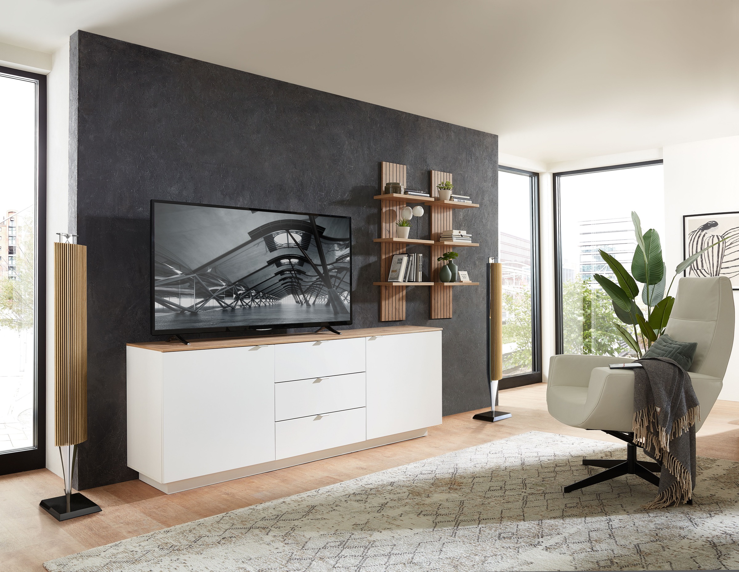 Innostyle Wandregal »Core, Wandpaneel Maße B/H/T 38x120x22 cm«, (1 St.), Wandpaneel mit 3 Böden