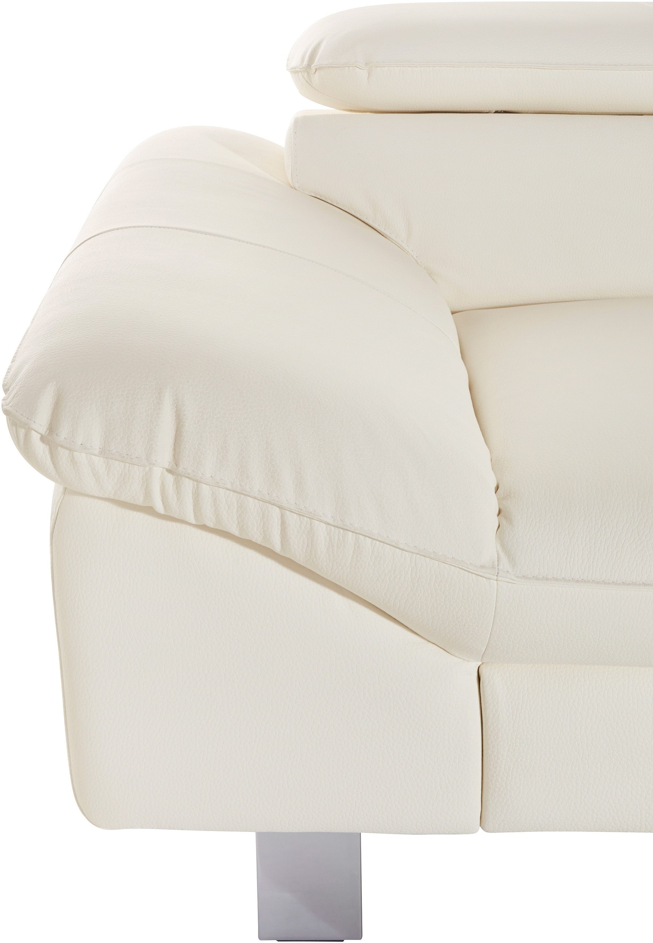 COTTA Polstergarnitur »Driver L-Form«, (Set), Set bestehend aus: Ecksofa mit Kopfteilverstellung & Hocker