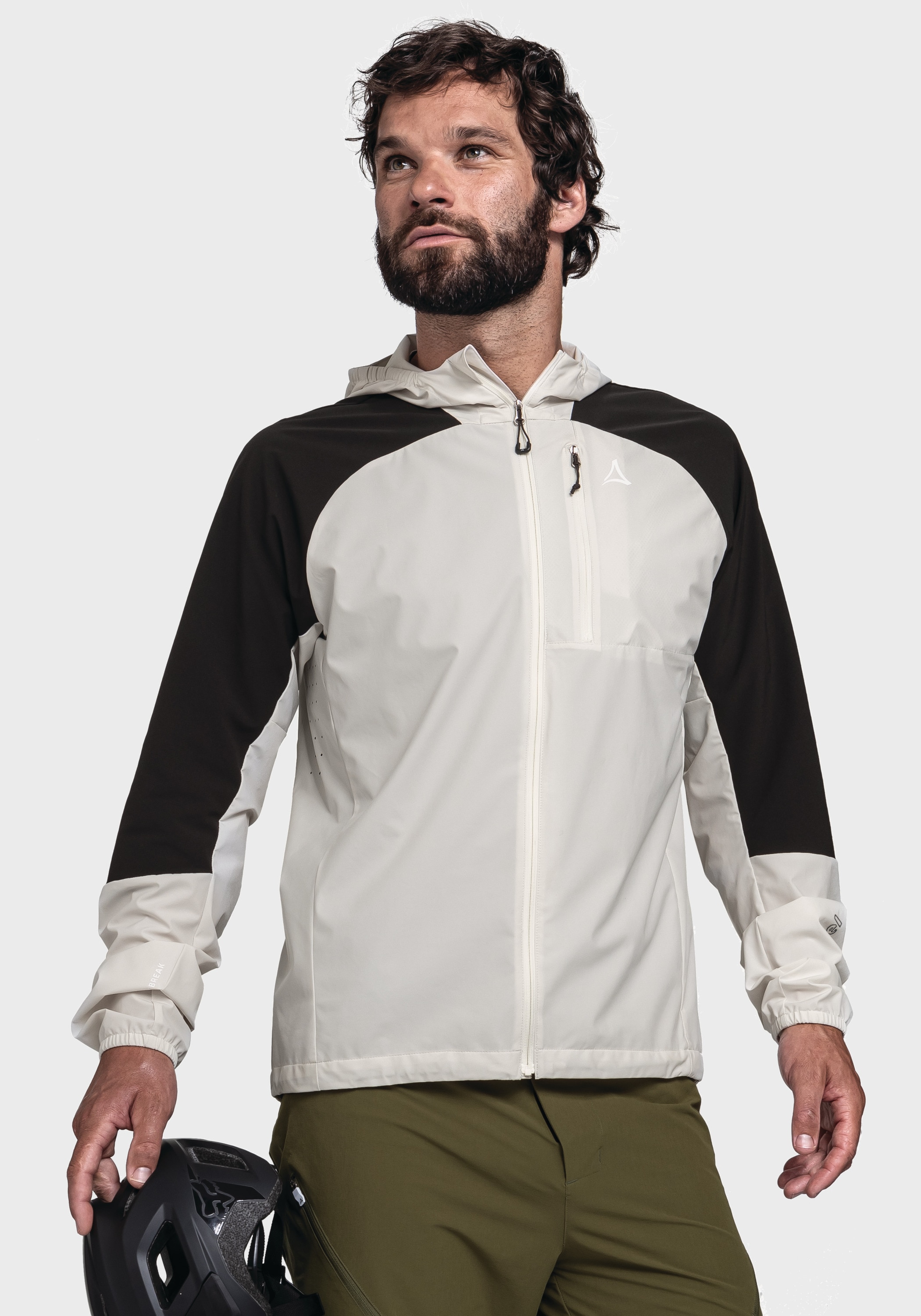 Schöffel Outdoorjacke »Bike Hybrid Jk Style Mamry MNS«, mit Kapuze