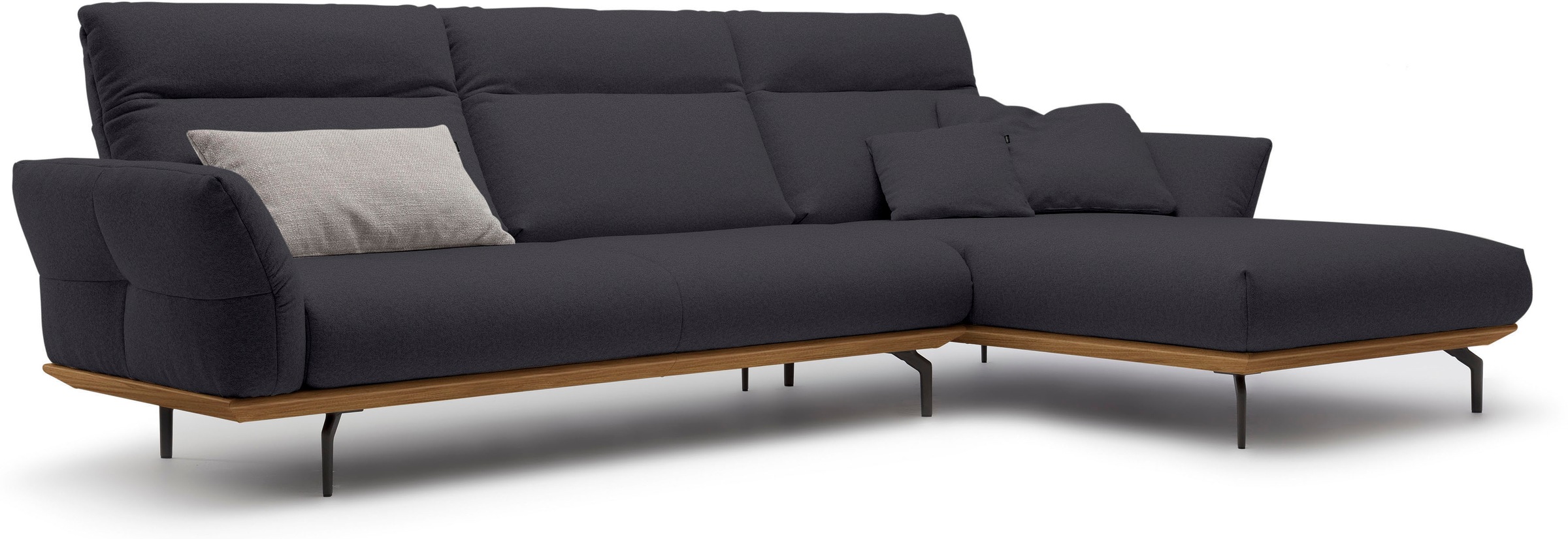 Creation BY ROLF BENZ Ecksofa "CR.460", Sockel in Nussbaum, Winkelfüße in U günstig online kaufen