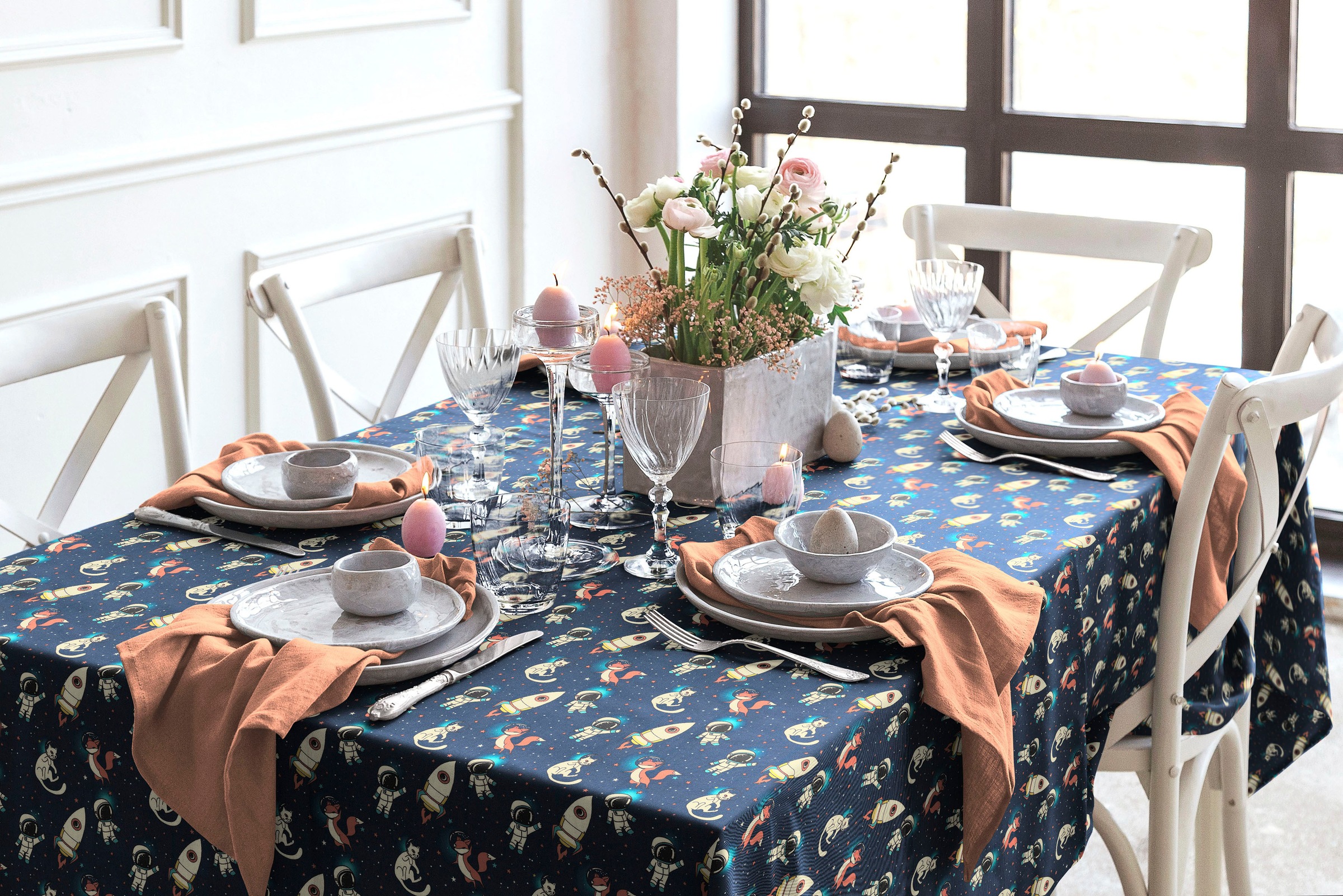 Adam Tischdecke "Space" aus 100% Bio-Baumwolle günstig online kaufen