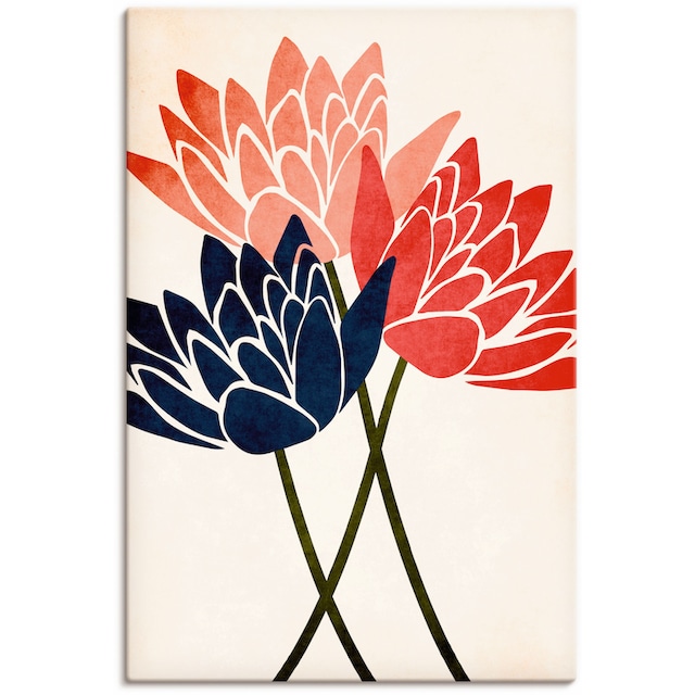 Artland Wandbild »Drei Blüten«, Blumenbilder, (1 St.), als Alubild,  Leinwandbild, Wandaufkleber oder Poster in versch. Größen bestellen | BAUR