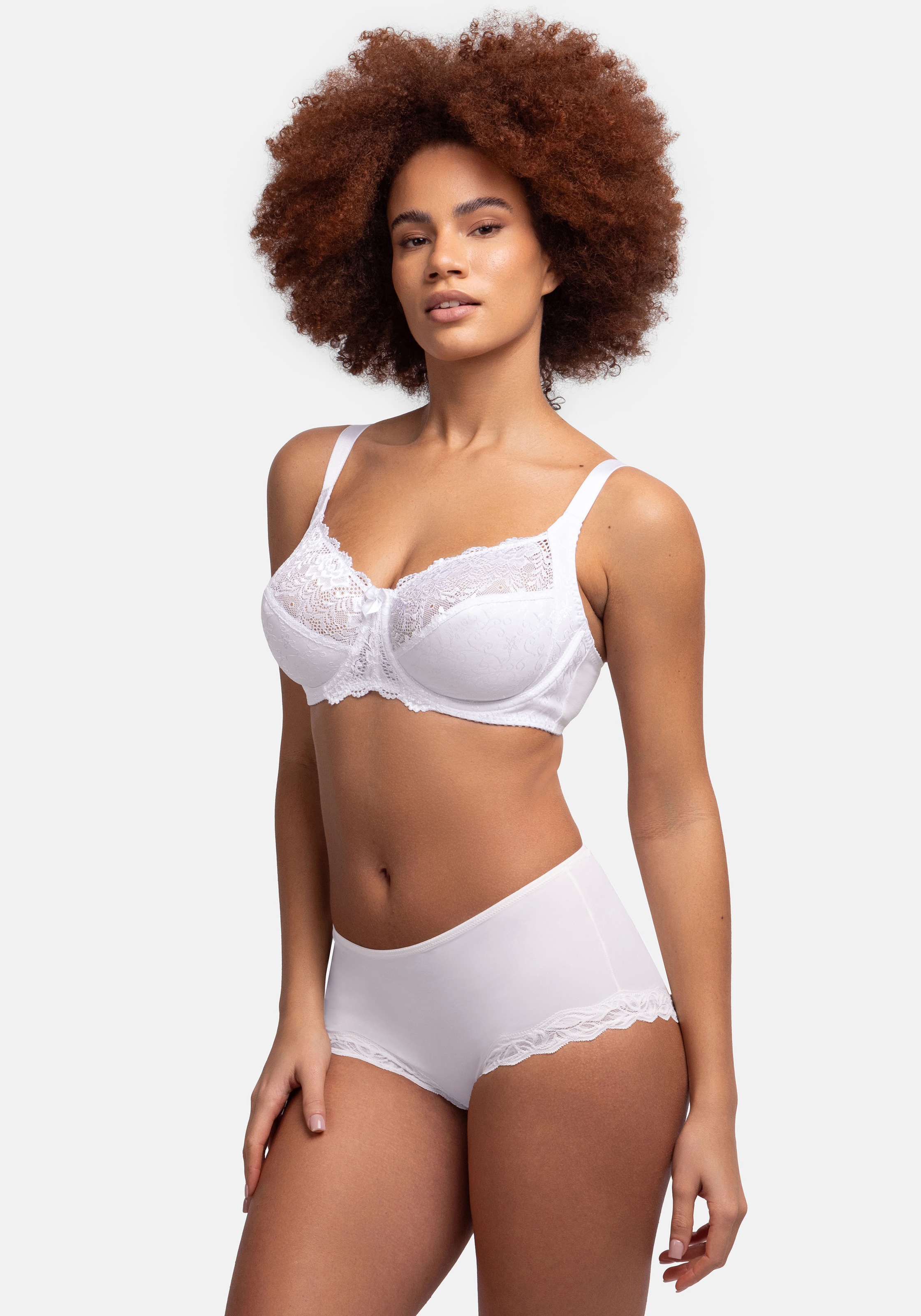 Thumbnail - Dorina Bügel-BH "Philippa" mit Satinschleife, elastische Spitze, glänzende Träger