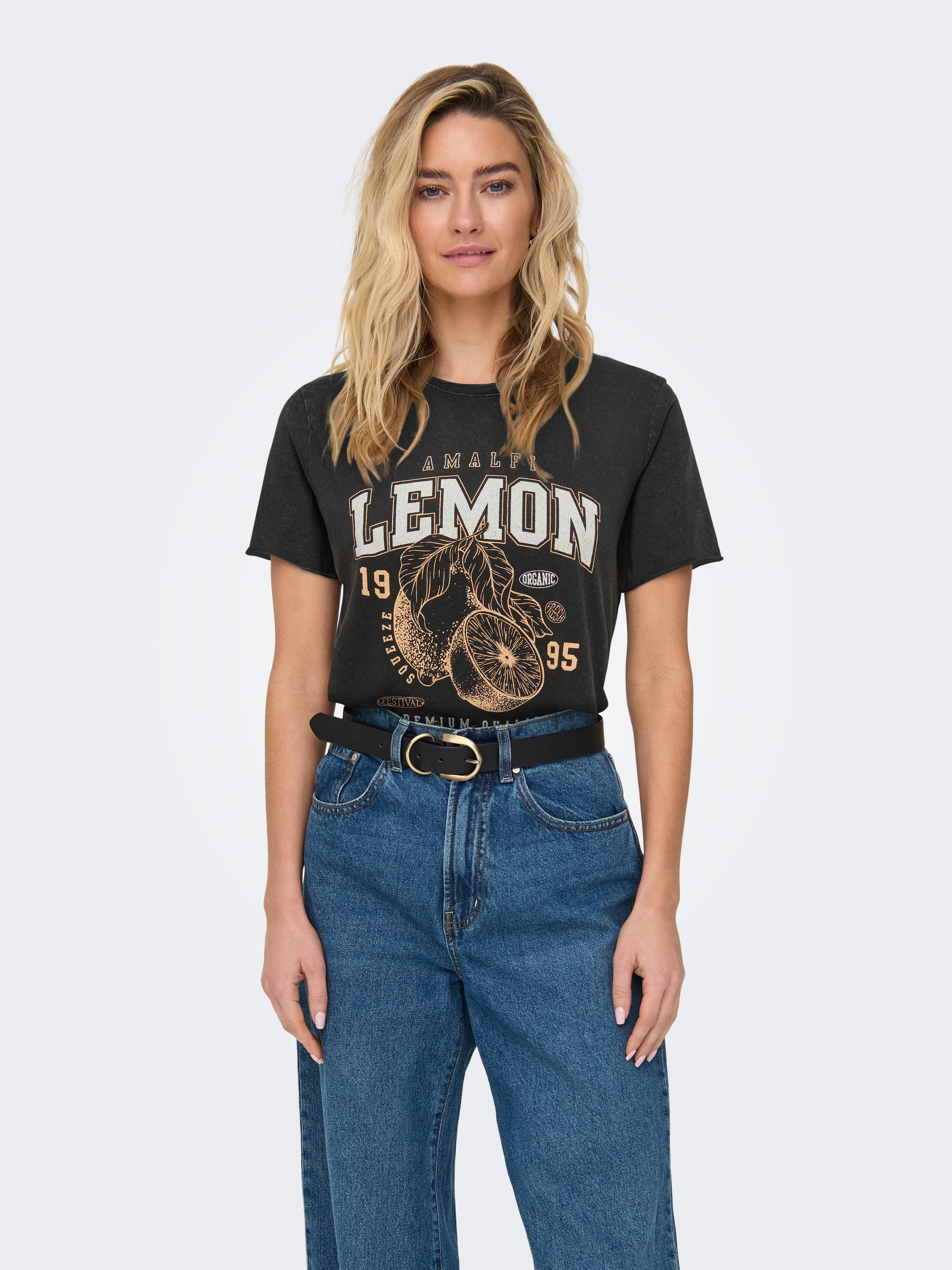 ONLY "ONLLUCY REG S/S TOP JRS NOOS" unterschiedlich bedruckt günstig online kaufen