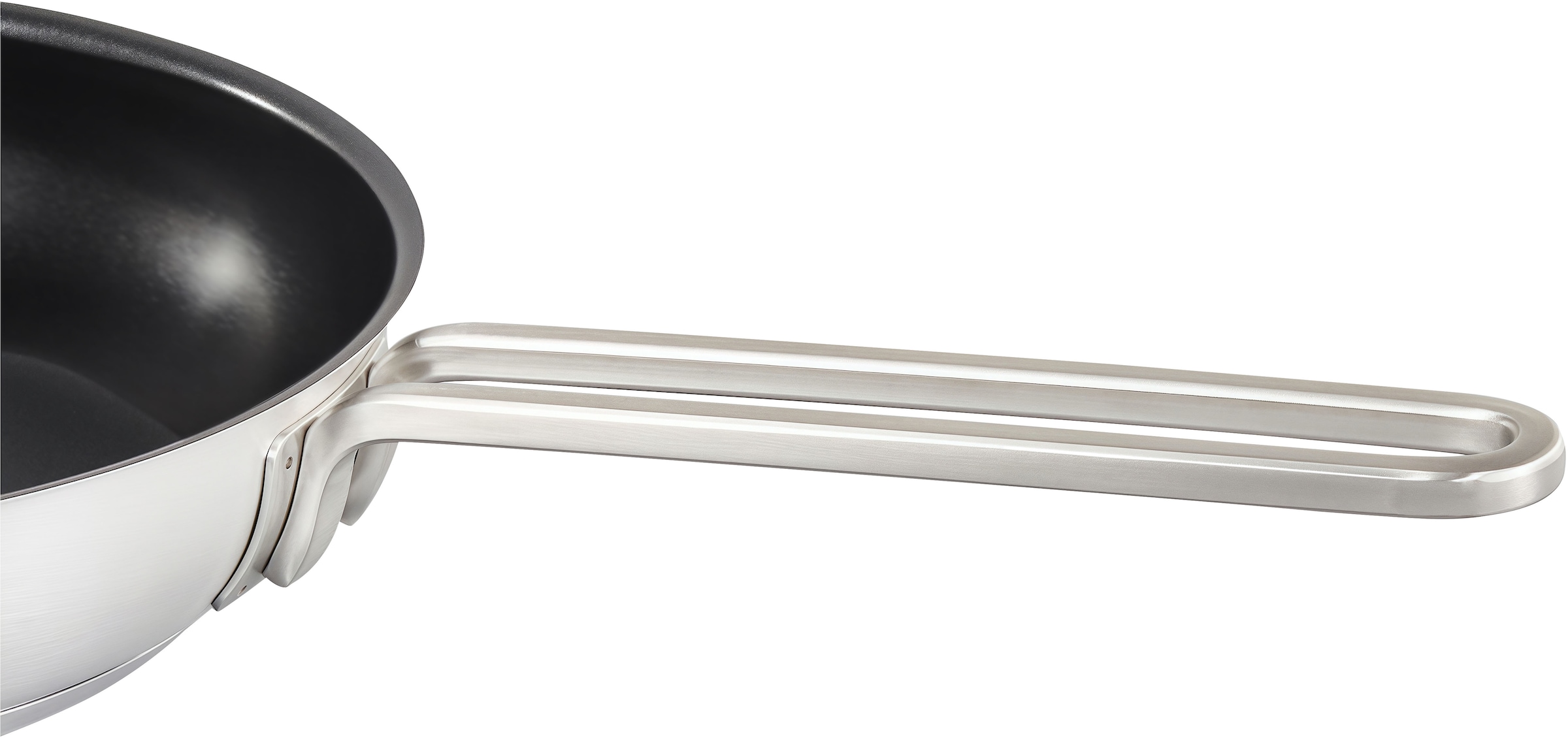 Hanseatic Pfannen-Set »DAILY« Edelstahl 18/10 Set, 1x Pfanne 24 cm, 1x Servierpfanne 28 cm mit Deckel, 3 Stk. tlg. mit Antihaftbeschichtung, für alle Herdarten, Induktion