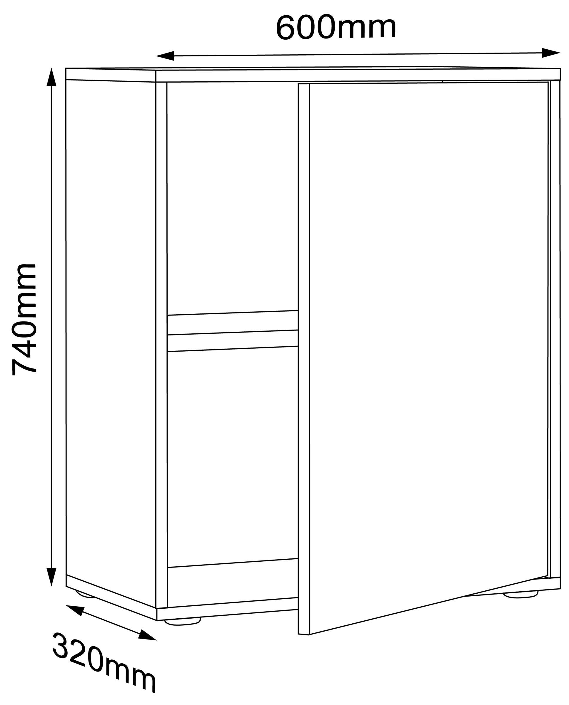 VCM Aktenschrank »Büroschrank Aktenschrank Sideboard Salia 2fach«