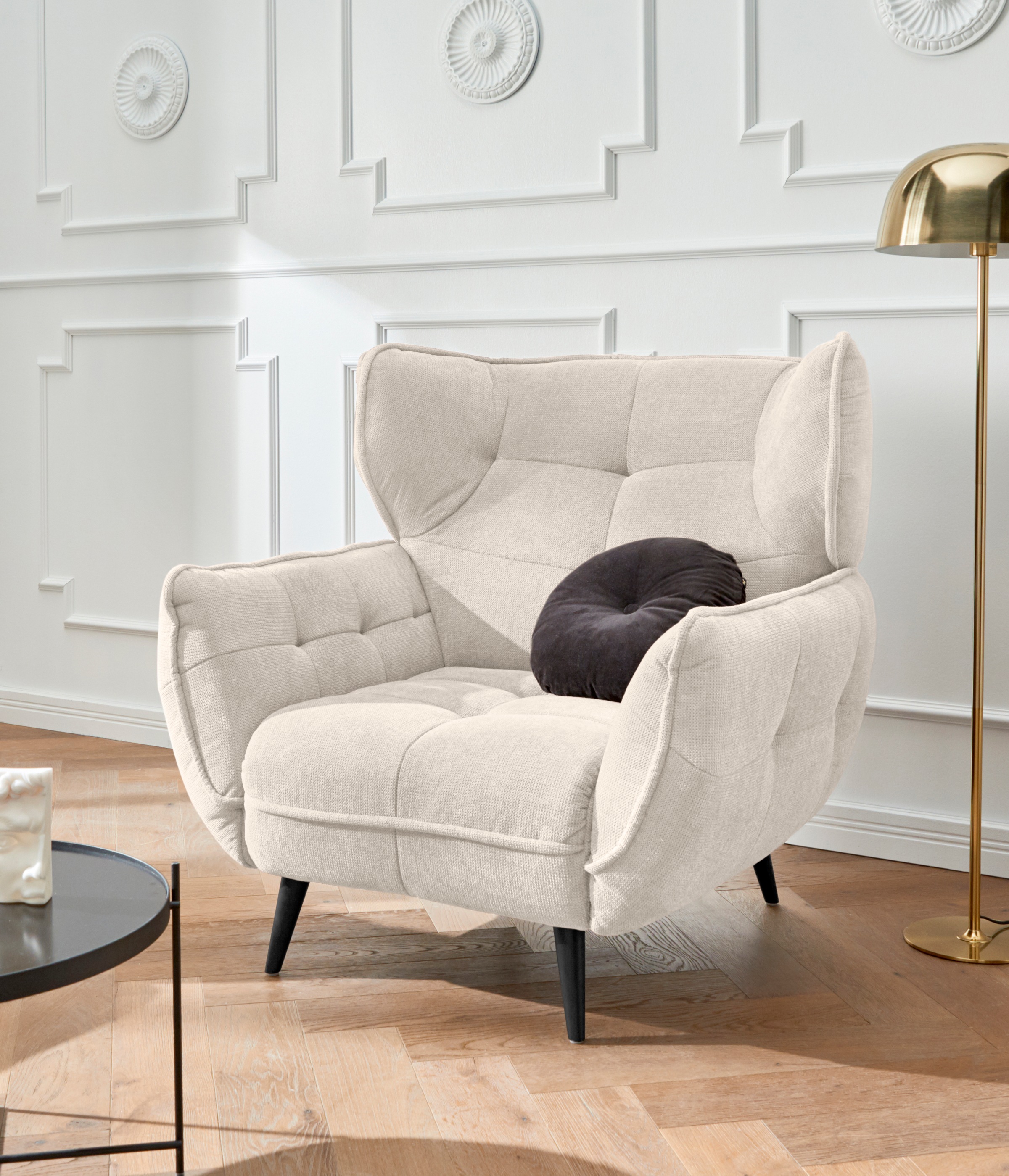 Leonique Sessel "Ariana", Stylischer Hochlehner bzw. Ohrensessel günstig online kaufen
