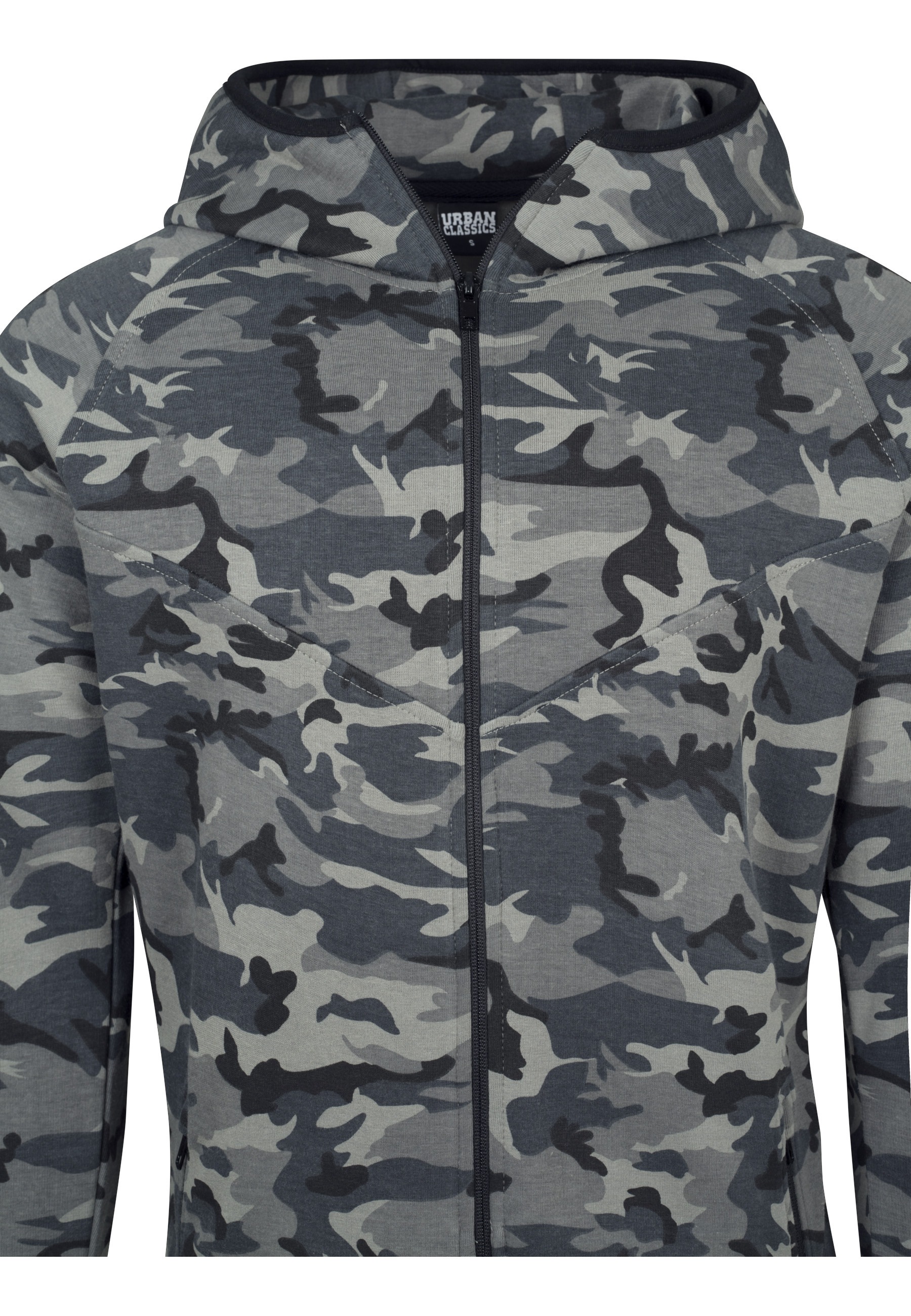 URBAN CLASSICS Langmantel »Urban Classics Herren Interlock Camo Zip Jacket«