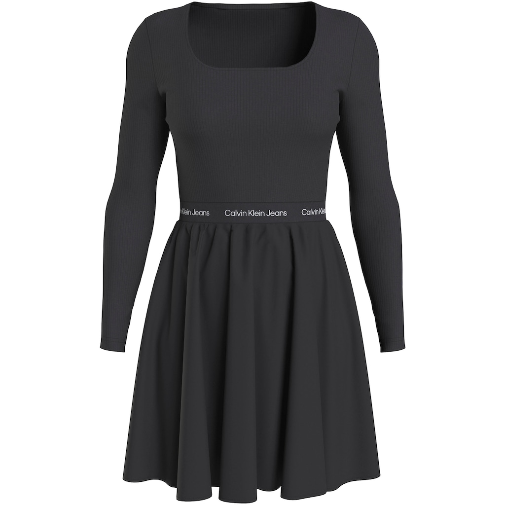 Calvin Klein Jeans Skaterkleid »LOGO ELASTIC LONG SLEEVE DRESS«