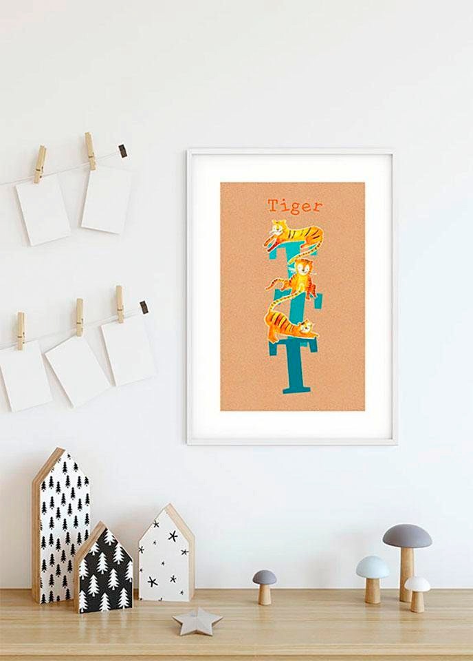 Komar Bild »ABC Animal T« Buchstaben 1 Stk. tlg. Wandbild zur Dekoration - ohne Rahmen