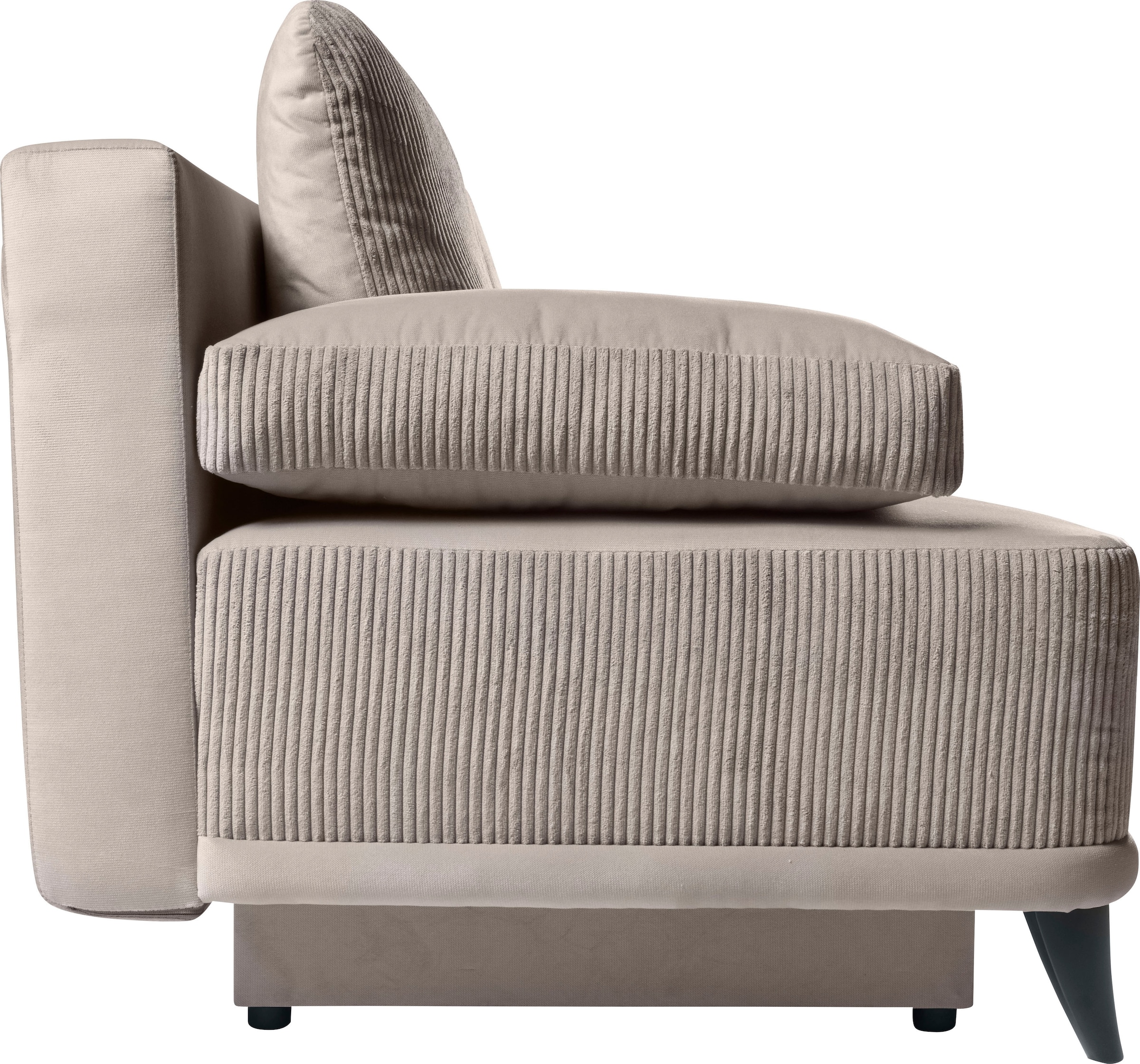 WERK2 Schlafsofa »Rosso Federkern, Bettkasten, Bettfunktion, Komfortsitzhöhe 45cm« Cord, Schlaffunktion, Bettkasten