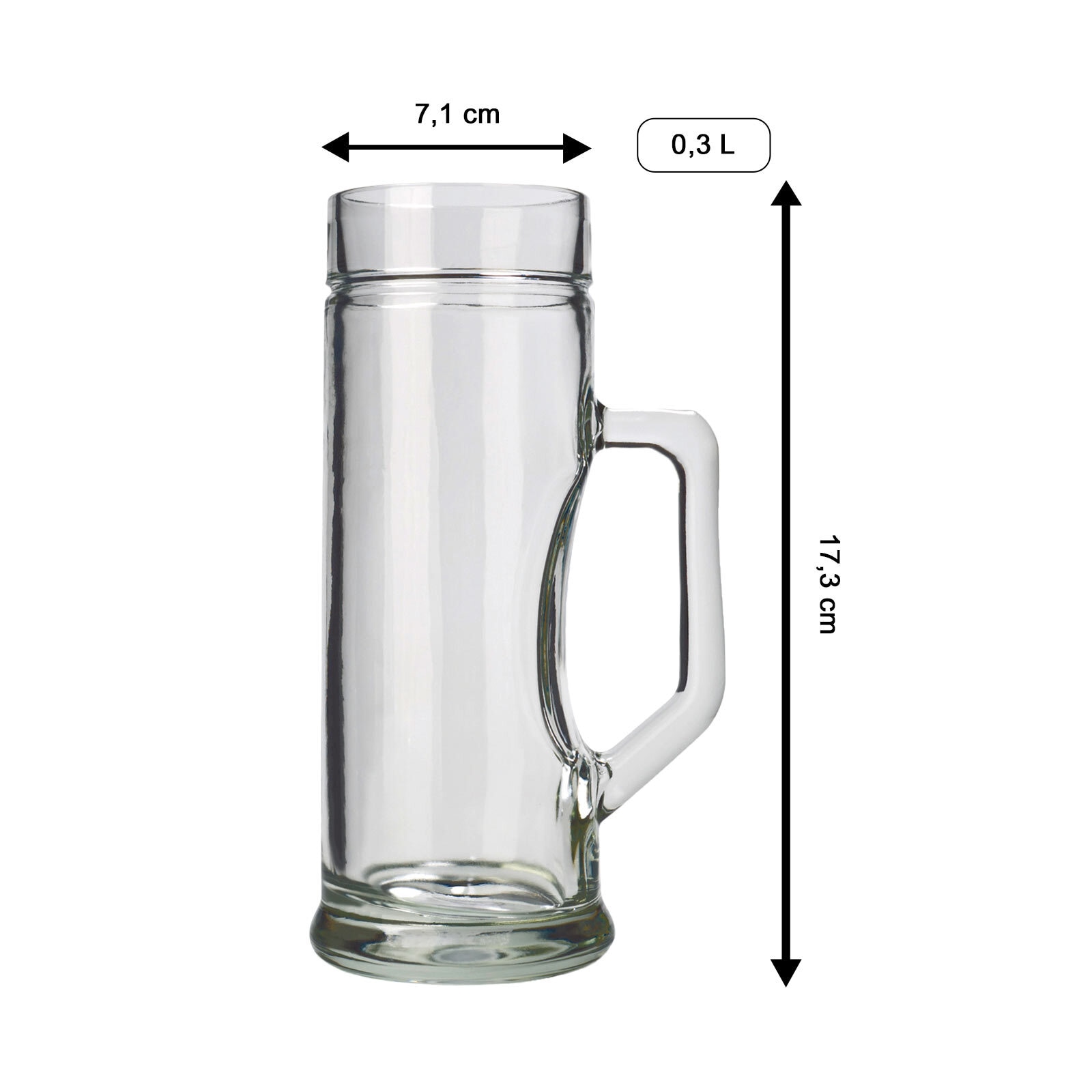 Stölzle Bierkrug »Bierkrüge Premium 300 ml 6er Set transparent«