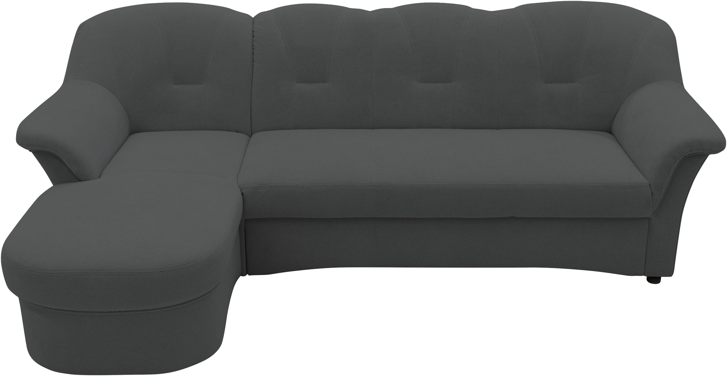 Ecksofa DOMO COLLECTION "Flores Schlafsofa, B/T/H: 233/142/86 cm, L-Form", grau (dunkelgrau), B:231cm H:84cm T:142cm, 100% Polyester, Sofas, Ecksofa, wahlweise mit Bettfunktion, wahlweise mit Federkern, auch in Leder 9