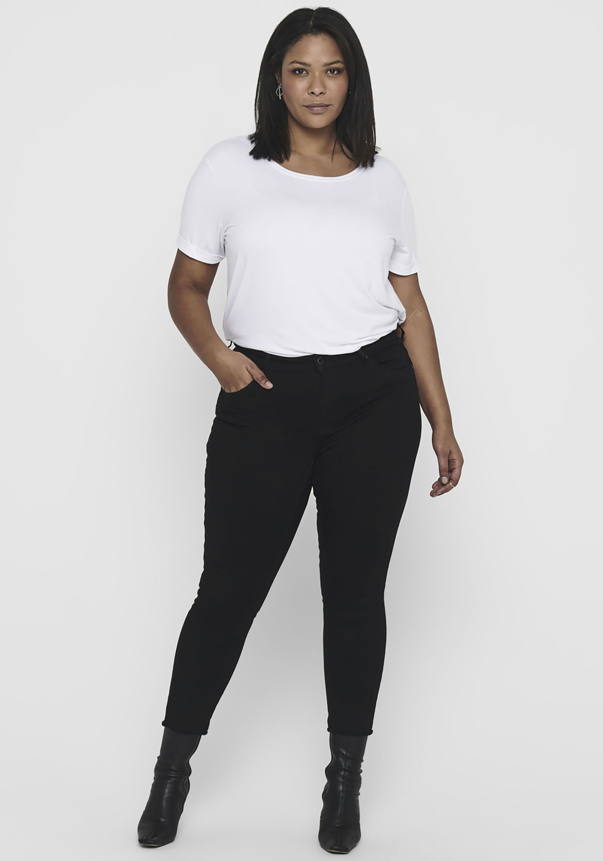 Skinny-fit-Jeans »CARWILLY REG SK ANK JNS«, in washed-out Optik