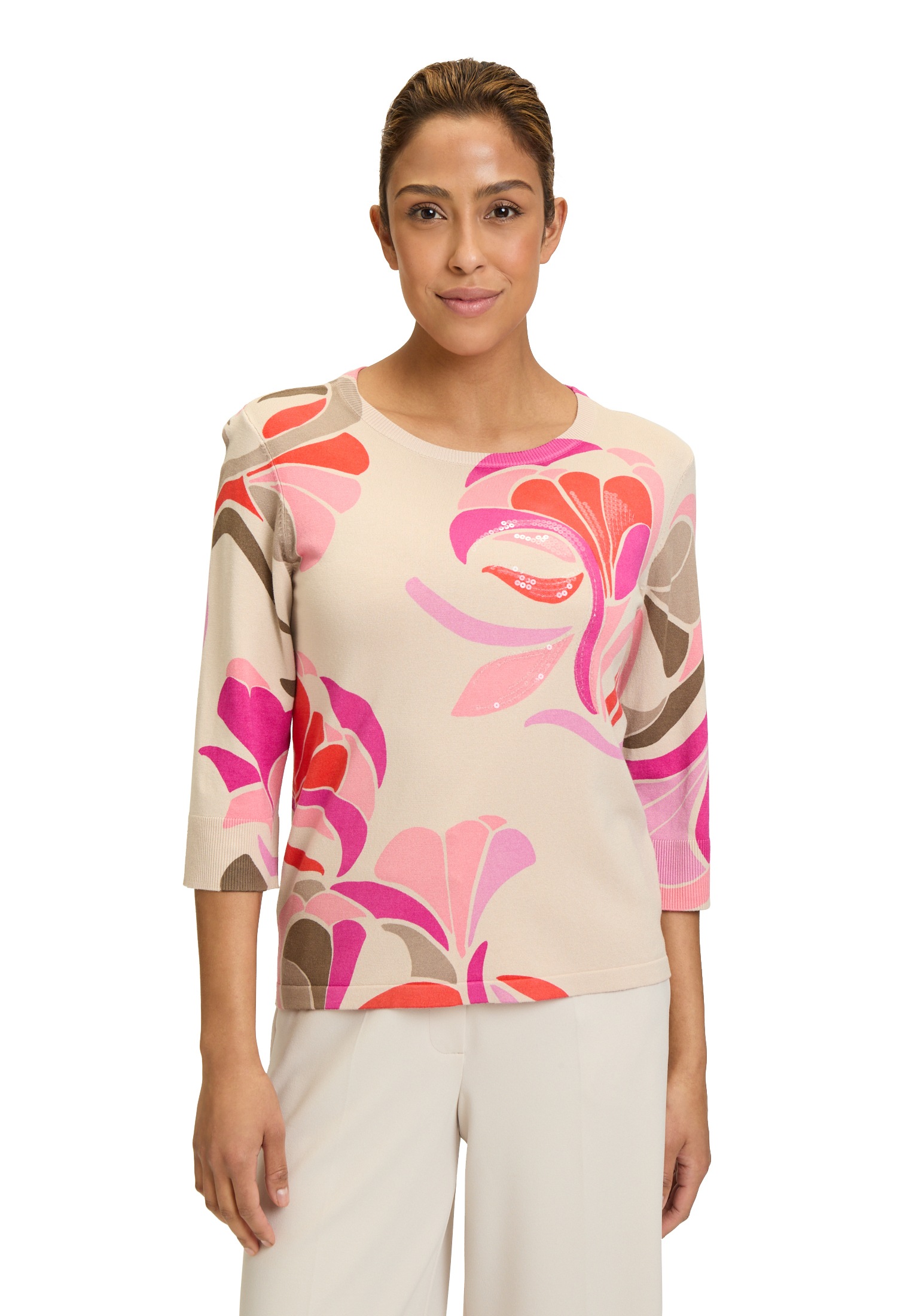 Betty Barclay Strickpullover "Betty Barclay Damen Feinstrickpullover mit Pr günstig online kaufen
