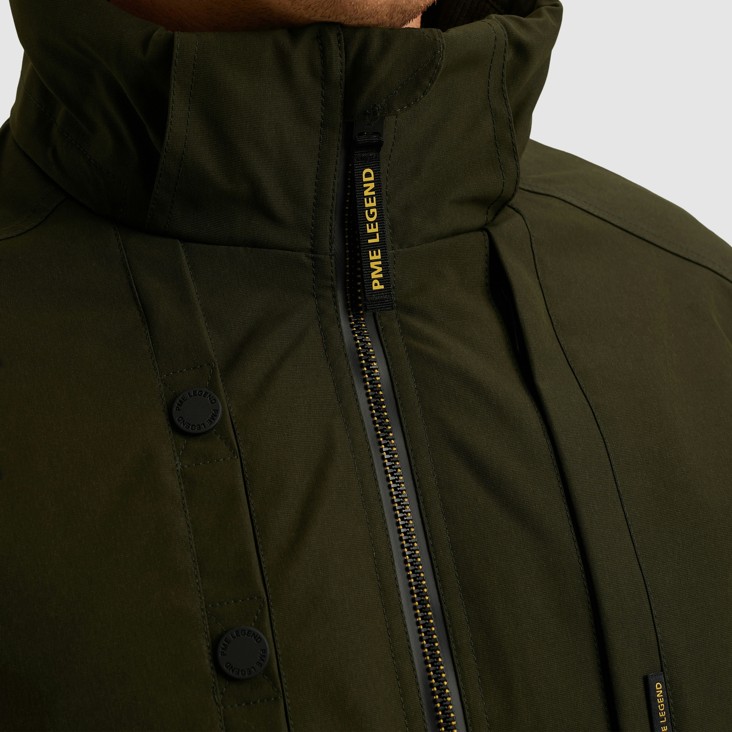 PME LEGEND Winterjacke mit Kapuze Taschen mit Reißverschluss