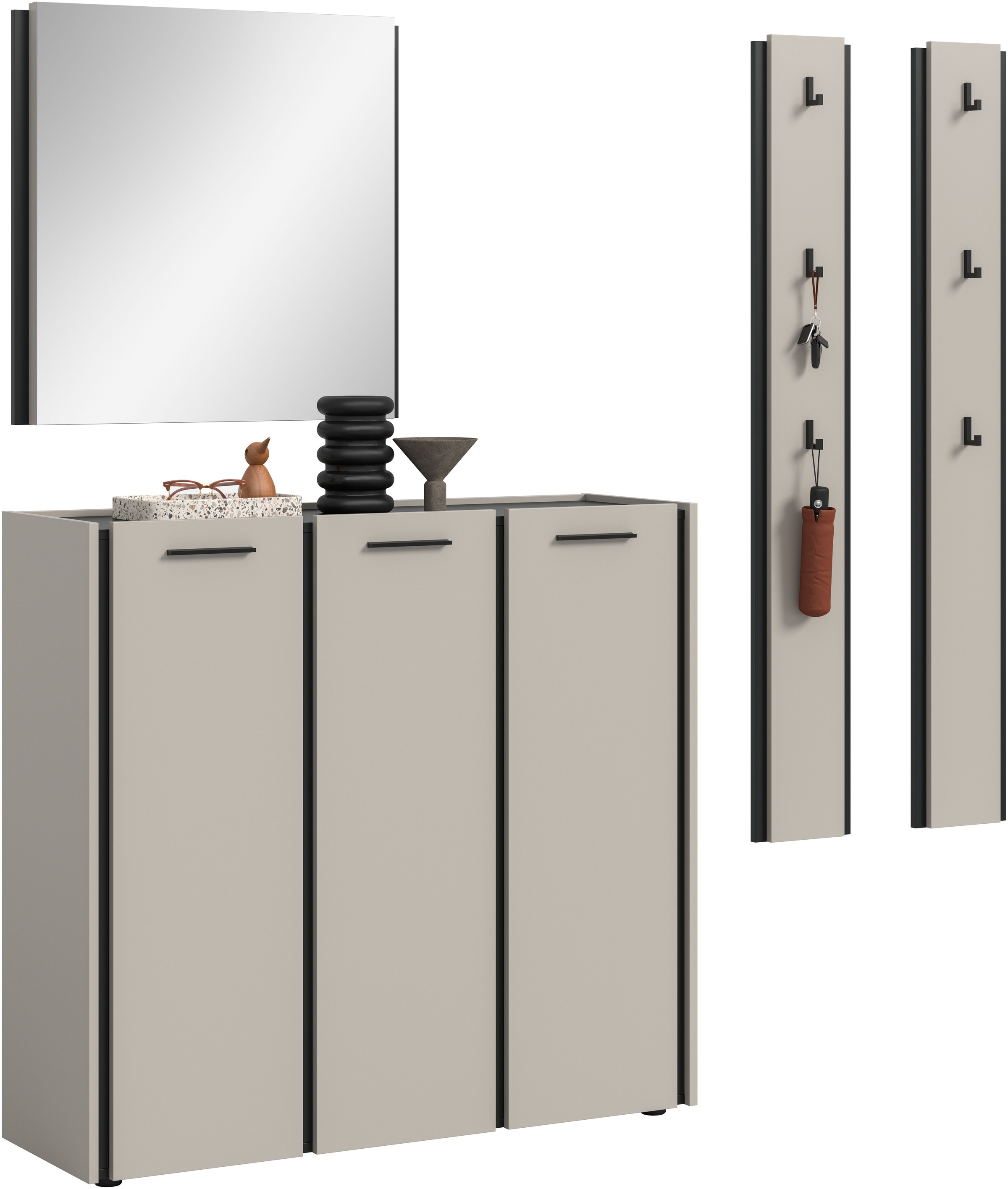 Home affaire Garderoben-Set "RAK, 4-teilige Garderoben-Kombination, Breite günstig online kaufen