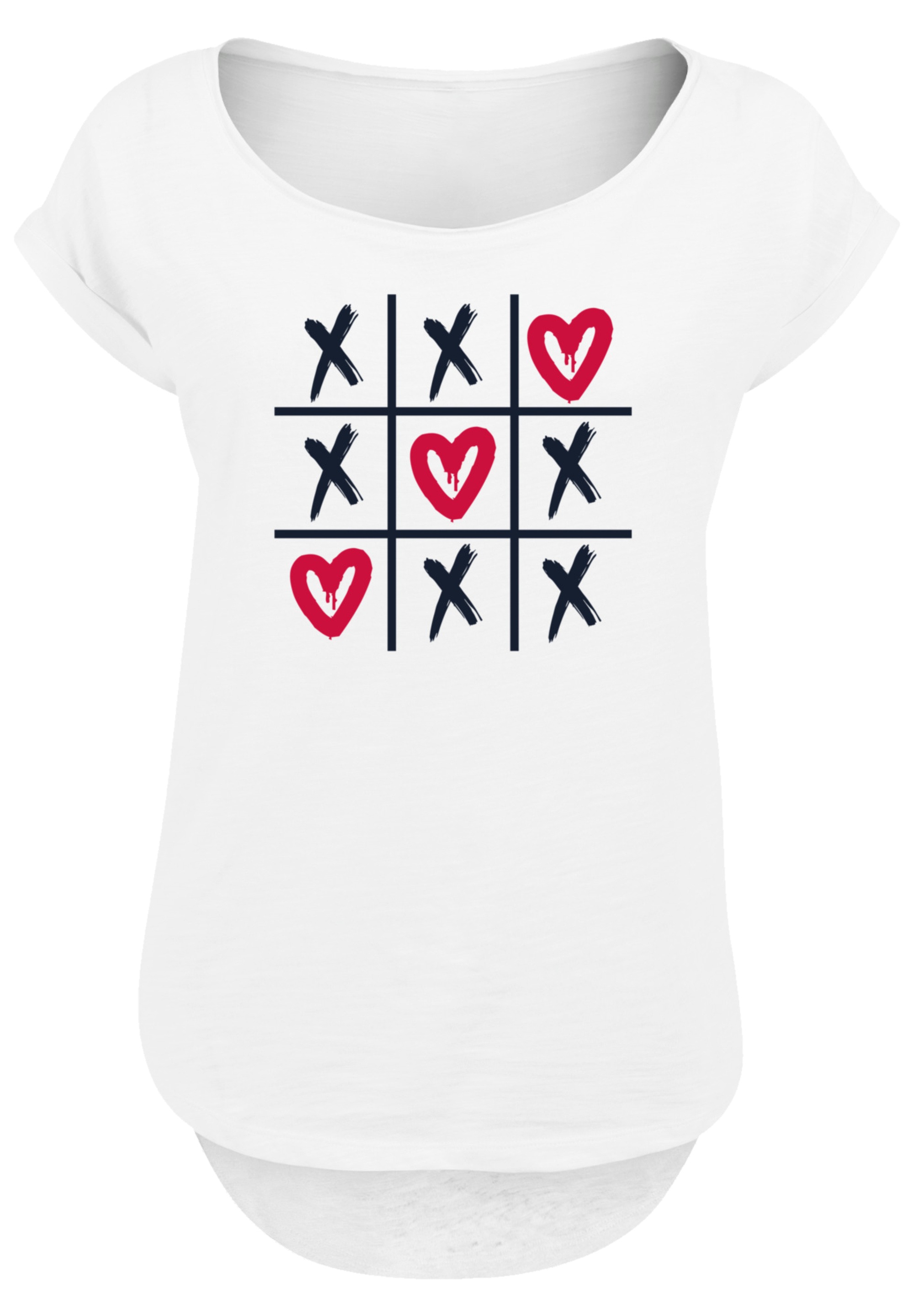 F4NT4STIC T-Shirt "Valentinstag Herz Tic Tac Toe" Premium Qualität günstig online kaufen
