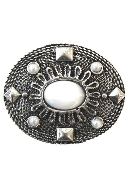 Rettungsring Gürtel Gürtelschnalle Wechselschnalle "Oval Mit Weißem Stein" günstig online kaufen