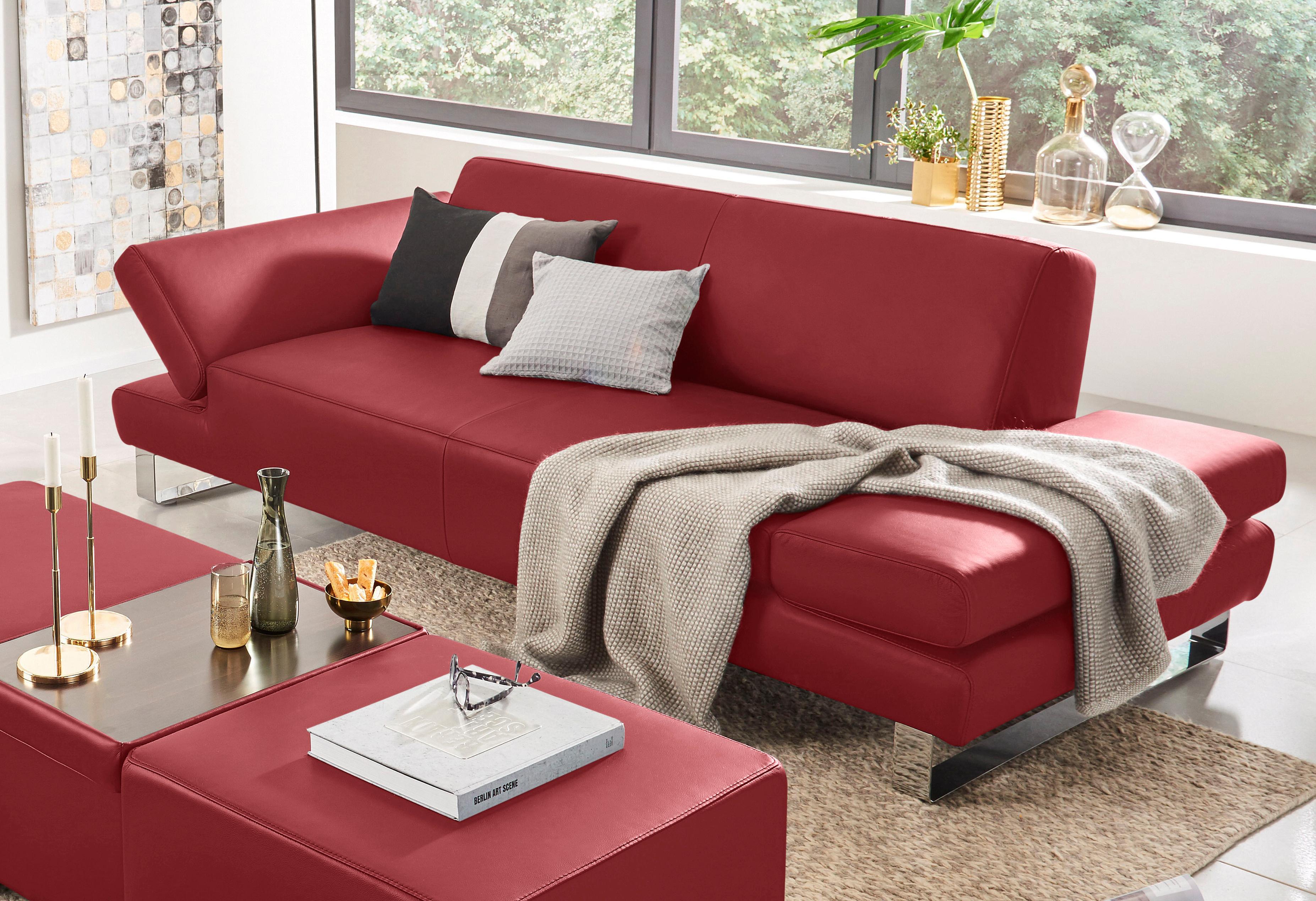 W.SCHILLIG 2-Sitzer "taboo Designsofa mit hohem Sitzkomfort, Breite 202cm, Sitztiefe 59cm" mit Normaltiefe, inklusive Armlehnenverstellung