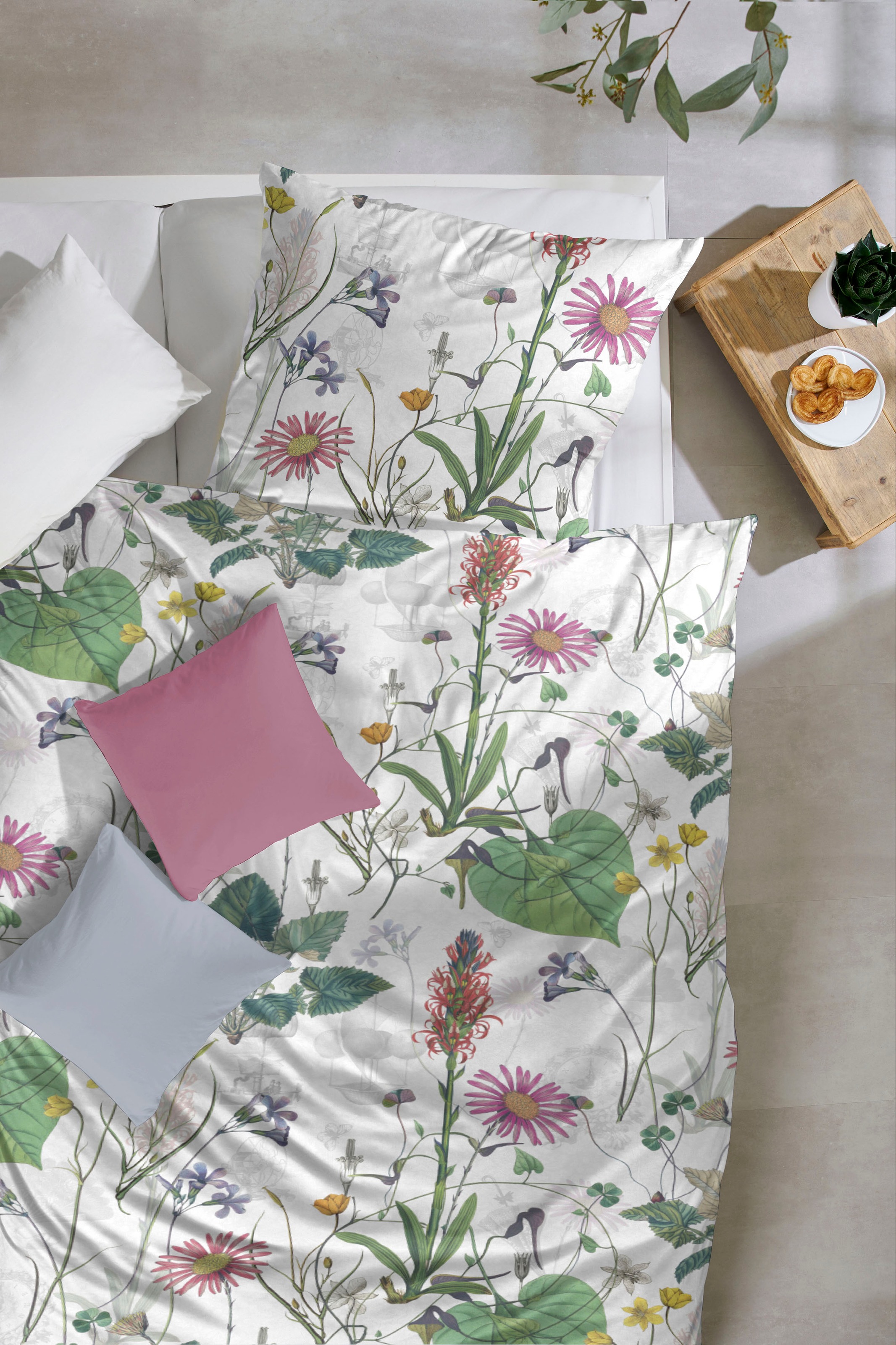 Primera Bettwäsche "Mako-Satin Bettwäsche Botanicals" 2 Stk. tlg. Mit satte günstig online kaufen
