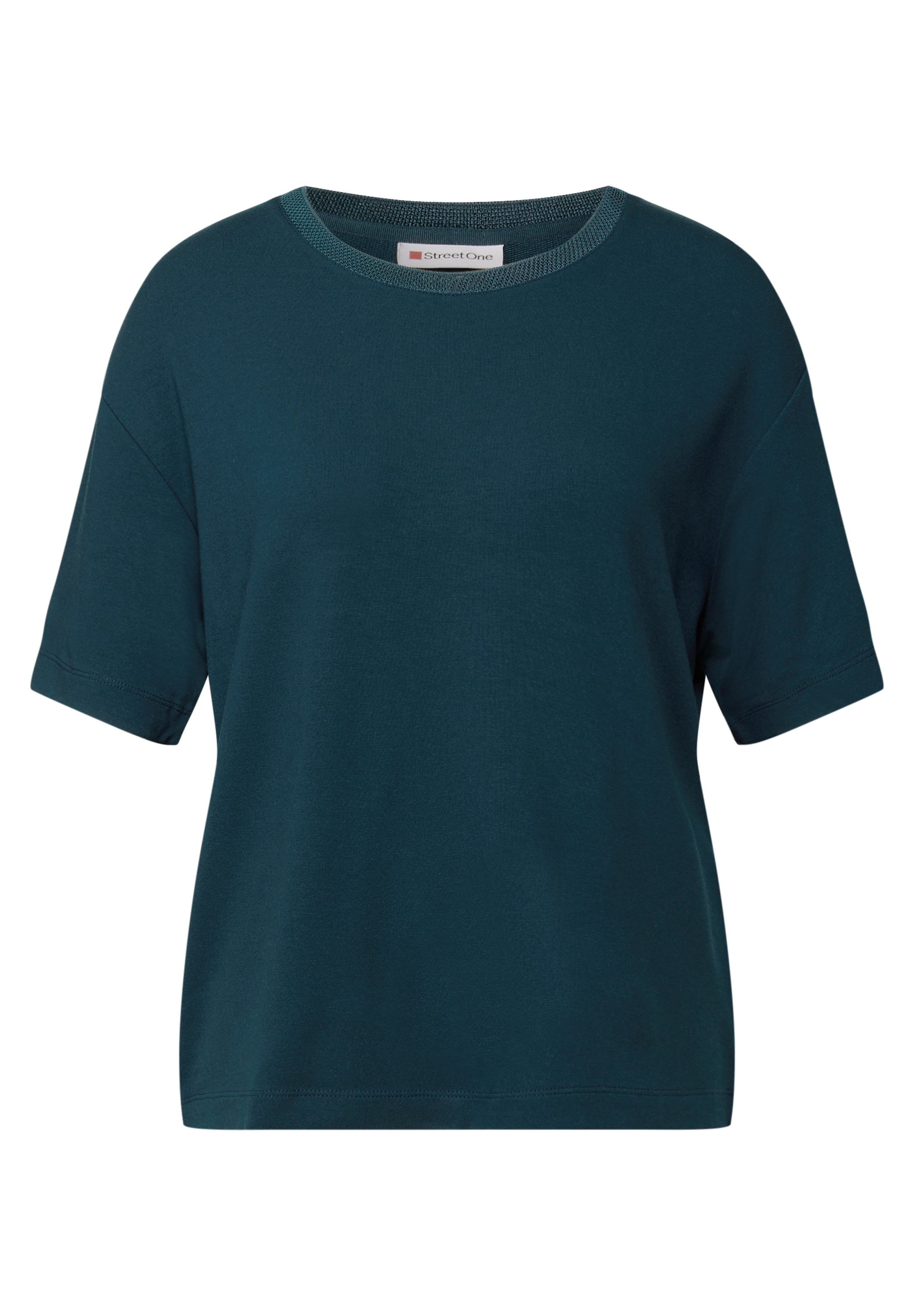 STREET ONE T-Shirt, aus elastischem Materialmix
