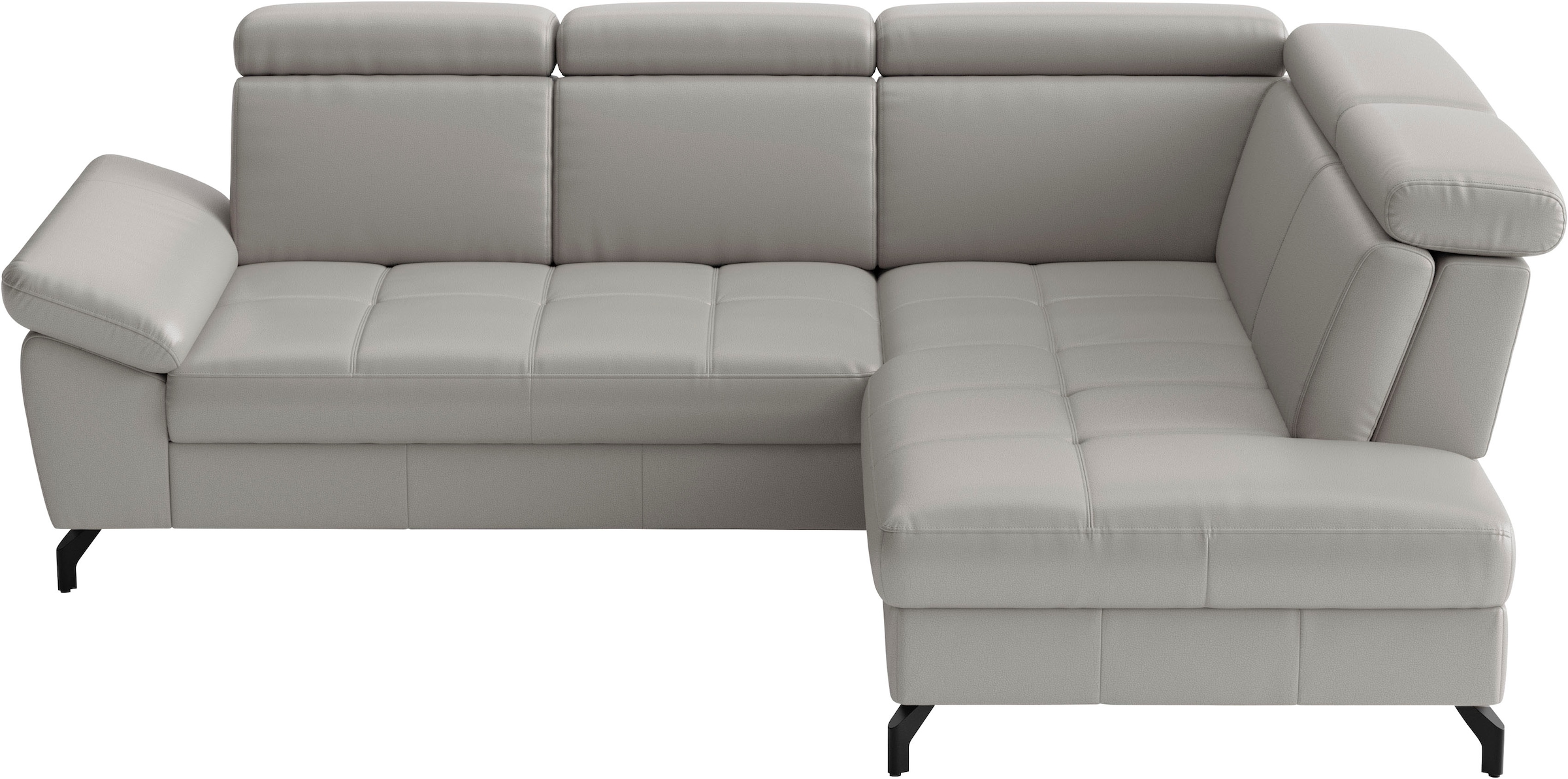 sit&more Ecksofa "Vanity L-Form, B: 254 cm, Leder" Inkl.Sitz-,Kopf-und Armteilverstellung