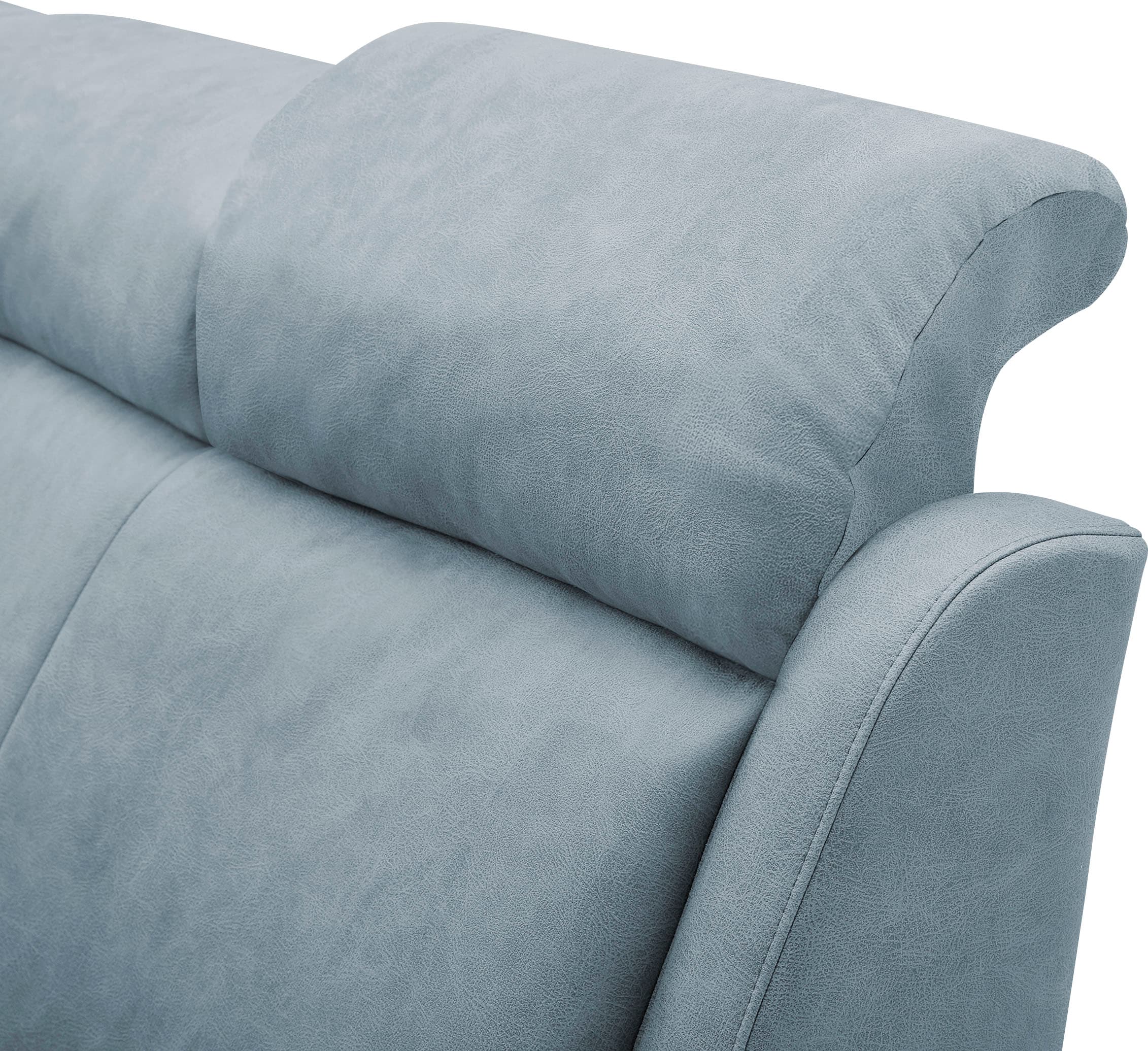 VILLA BECK Ecksofa »Varese L-Form«, (2 St.), Kopfteilverstellung, wahlweise mit Sitzvorzug, in Sitzhöhe 49 cm
