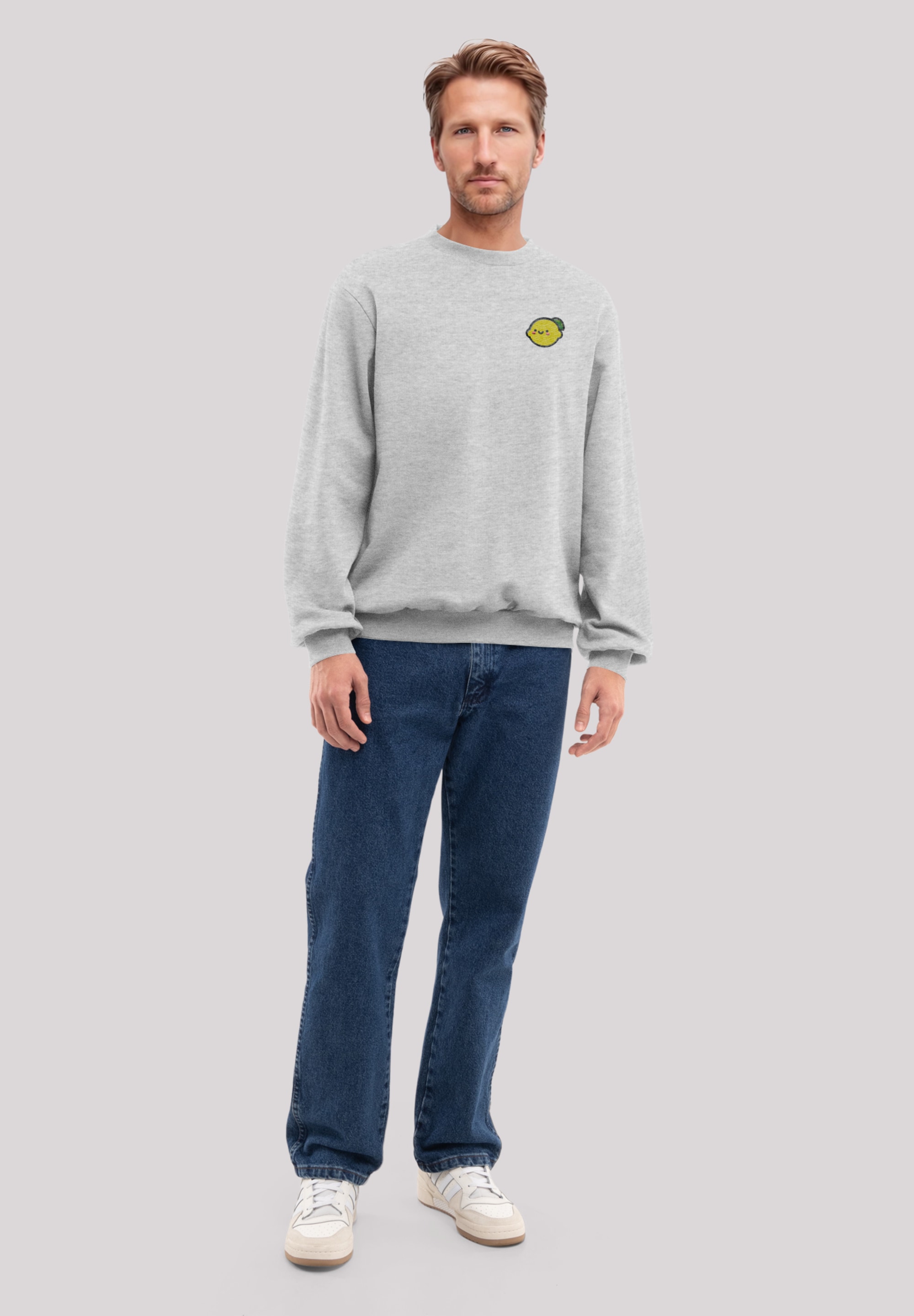 F4NT4STIC Sweatshirt »Lemon Cute Face Bestickt«, Premium Qualität