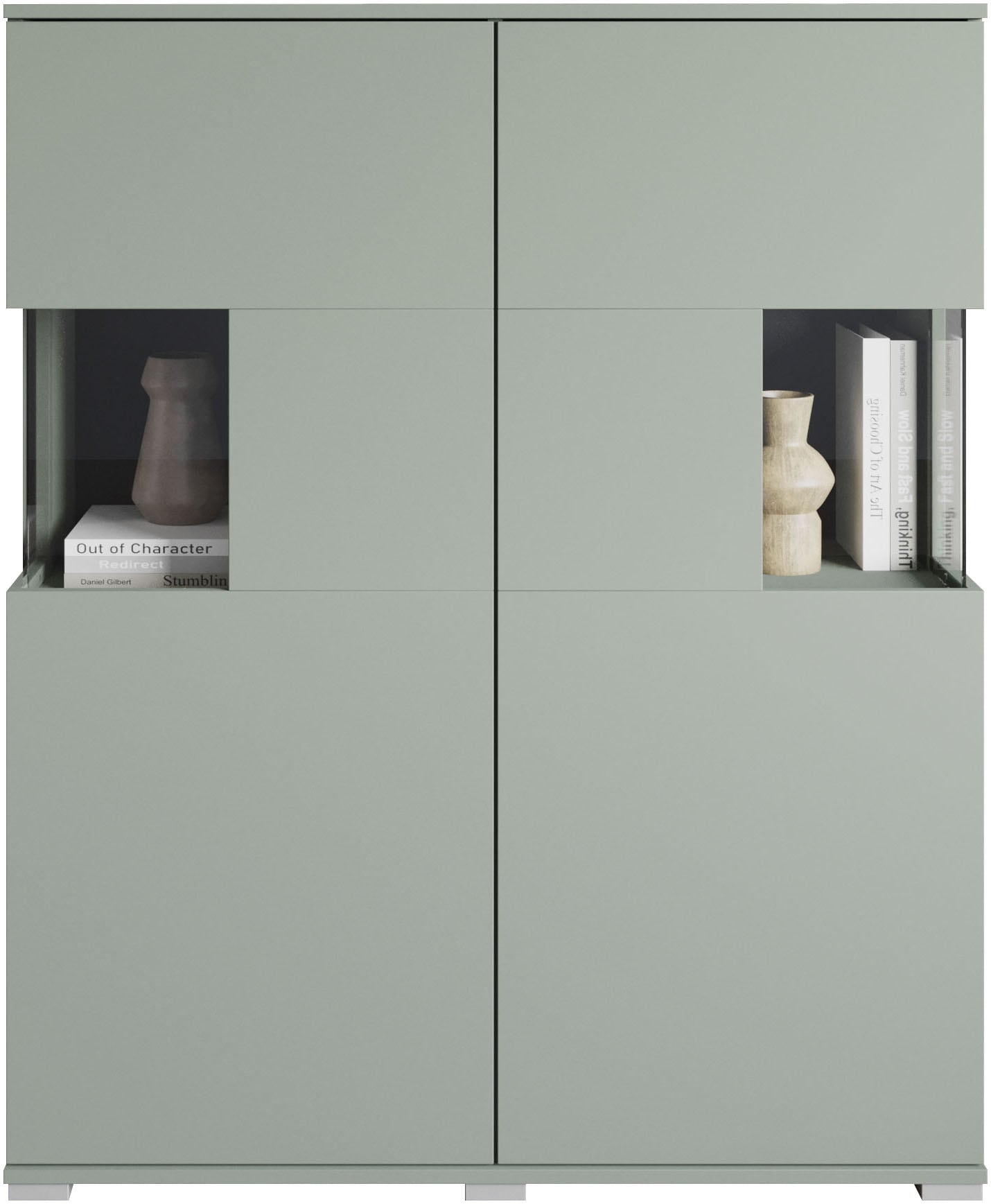 INOSIGN Highboard »Kenia«, (1 St.), Modernes Highboard mit Glastüren, Breite 100 cm