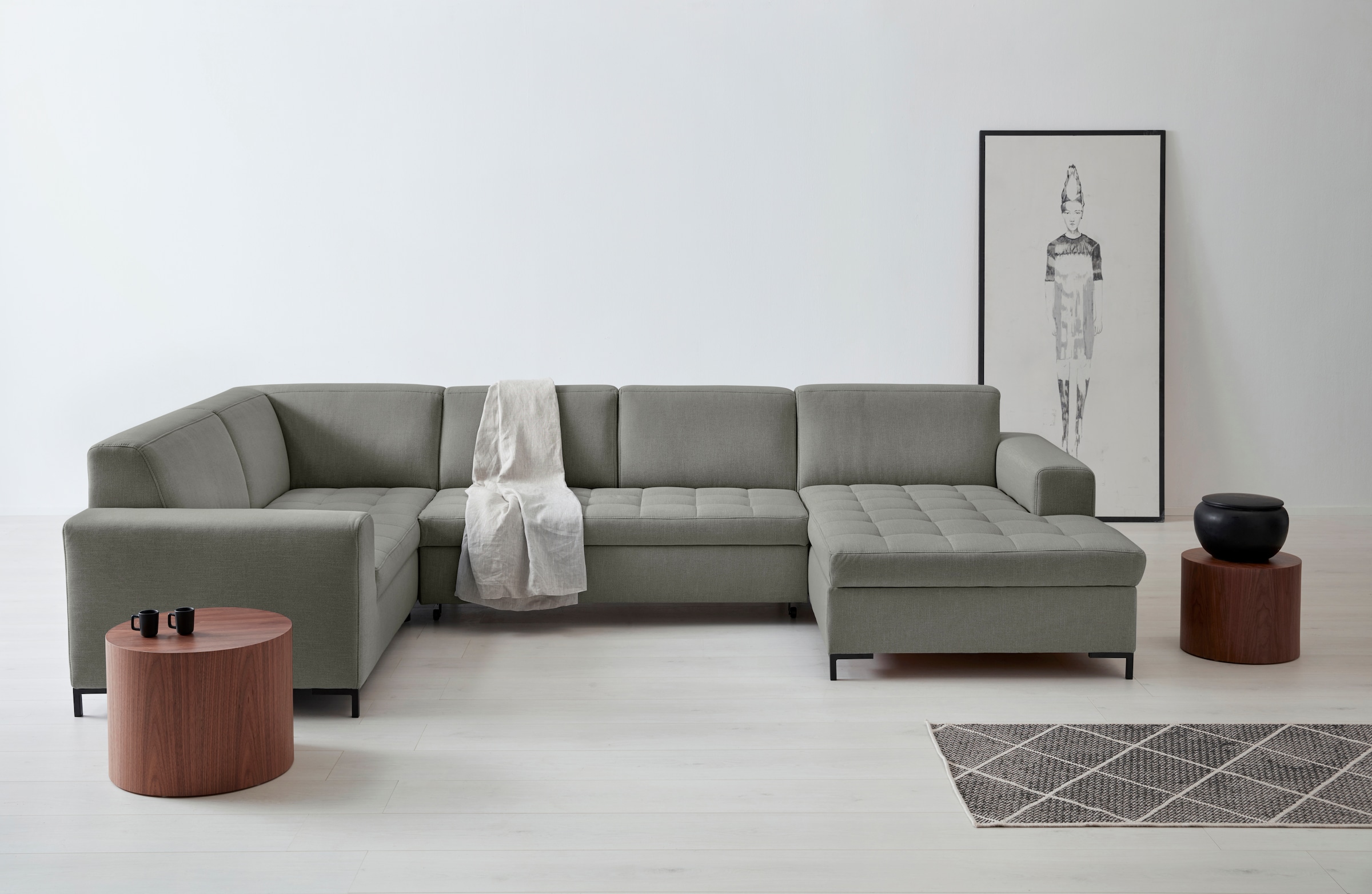 OTTO home Wohnlandschaft "Grazzo, aktuelle Steppung im Sitz, viel Platz, U- günstig online kaufen