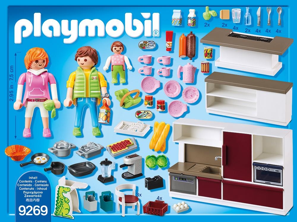 Playmobil® Konstruktions-Spielset »Große Familienküche (9269), City Life«, Made in Germany