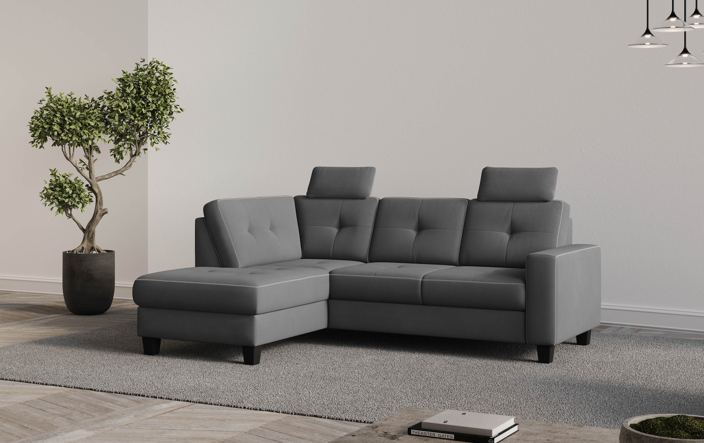 Places of Style Ecksofa "Varese", wahlweise mit Bettfunktion und Bettkasten günstig online kaufen