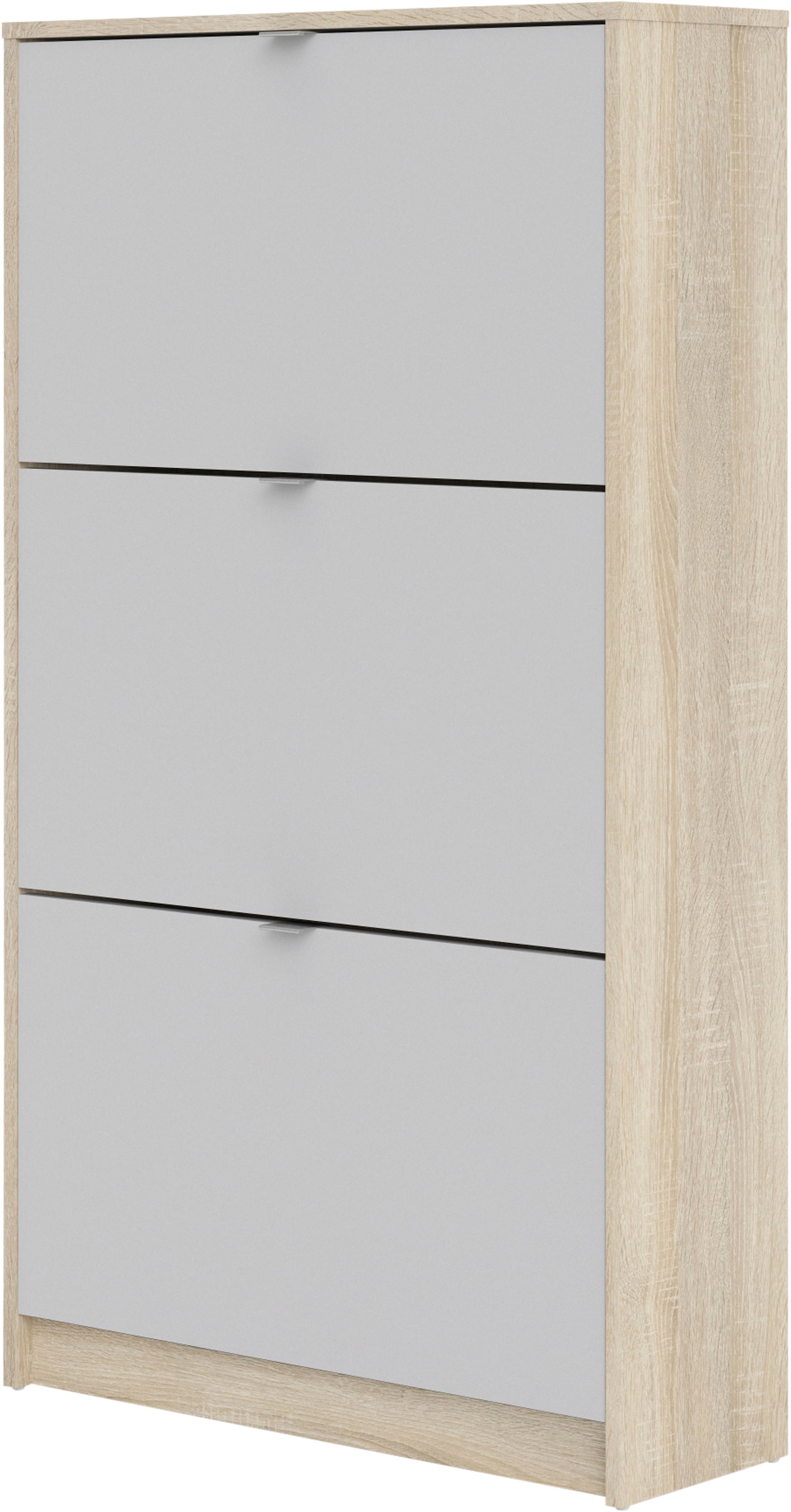 INOSIGN Schuhschrank »Shoes Schuhaufbewahrung, Schuhkommode, Schuhregal,«, mit drei Klappen, 2 Böden, Höhe 123 cm, ca. 18 Paar Schuhe