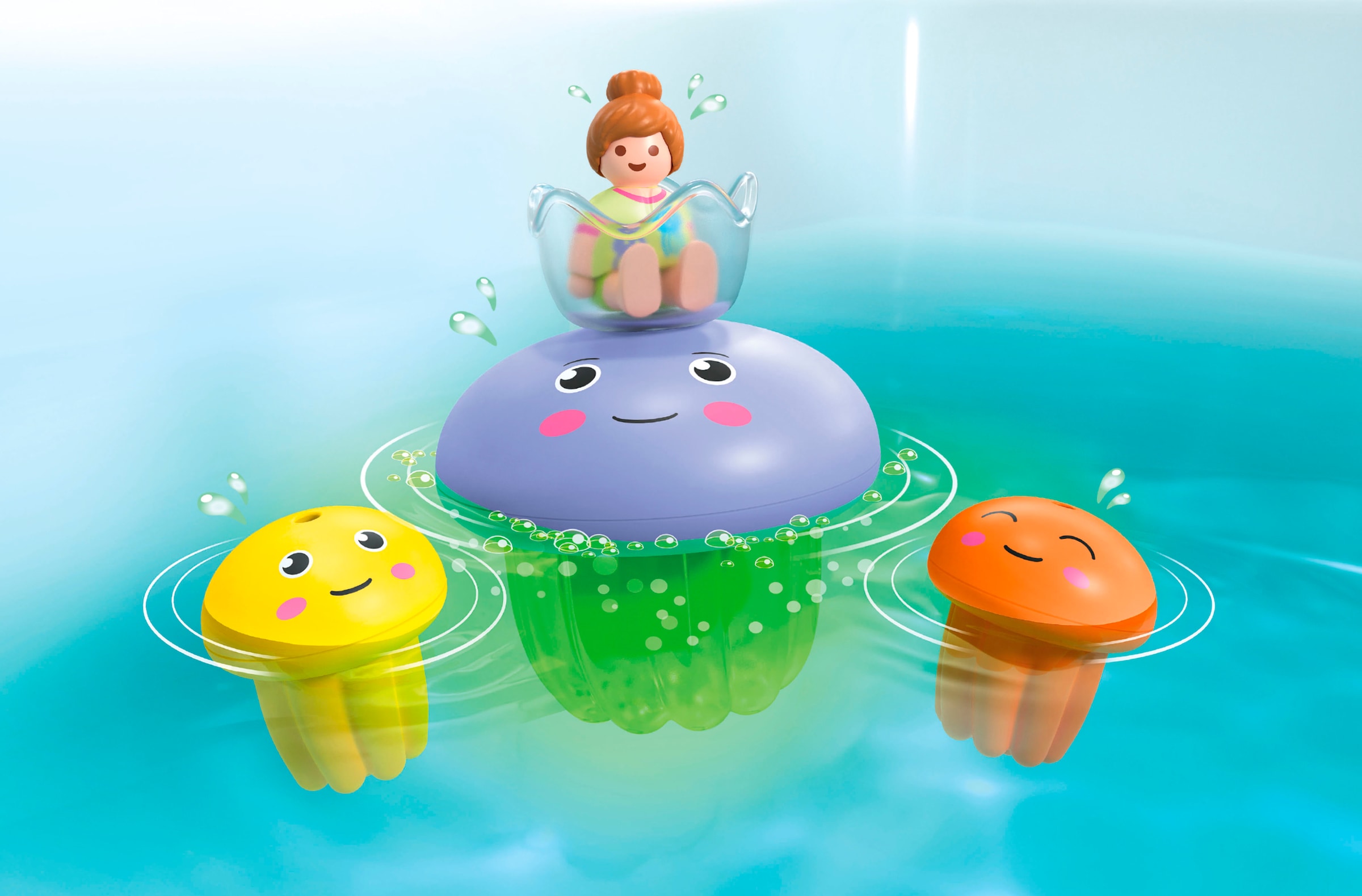 Playmobil® Konstruktions-Spielset »Bunte Quallenfamilie, inkl. 3 Tinti-Badetabletten (71439)« JUNIOR AQUA & Tinti; Made in Europe