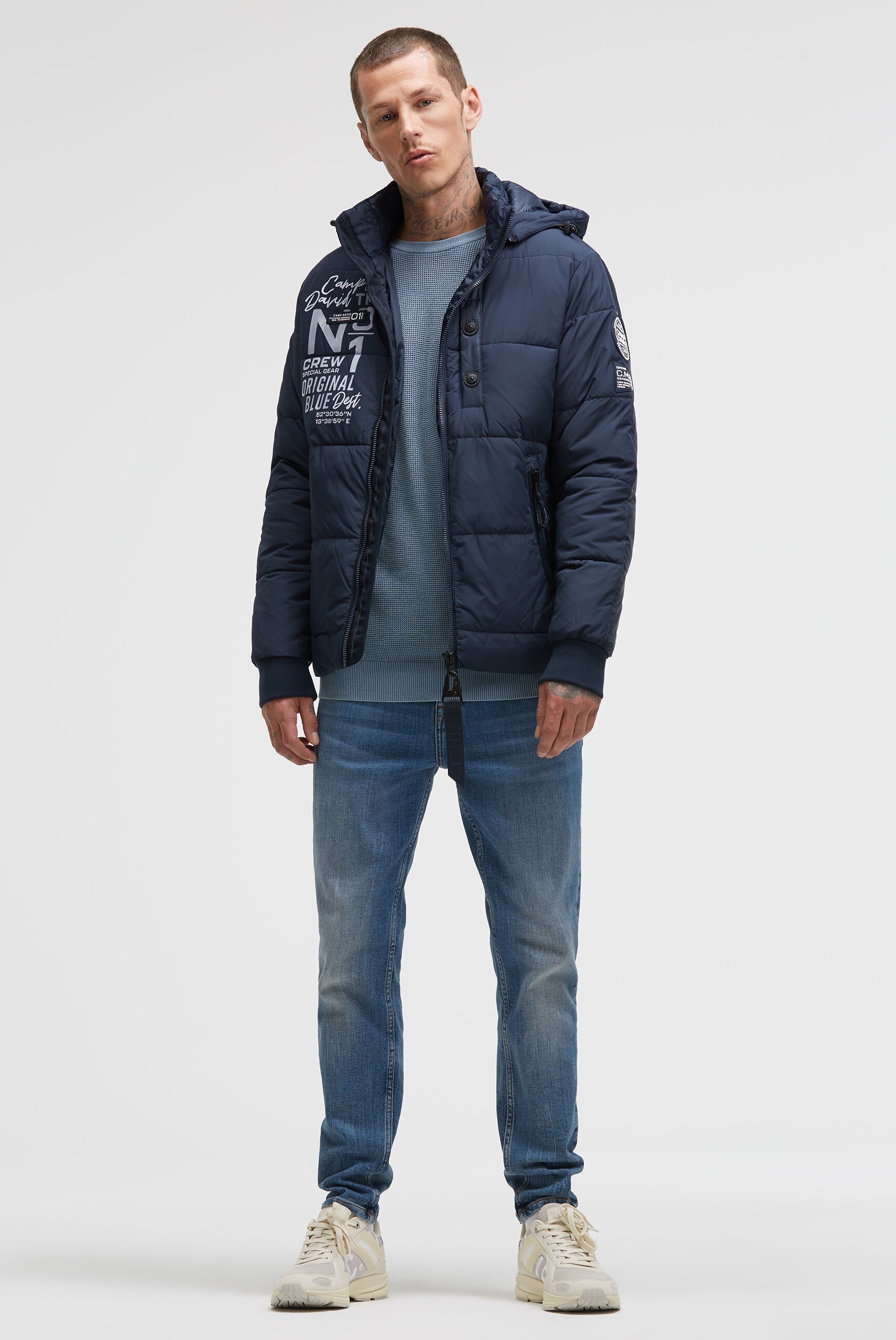 CAMP DAVID Winterjacke, mit Kapuze, mit Innentaschen