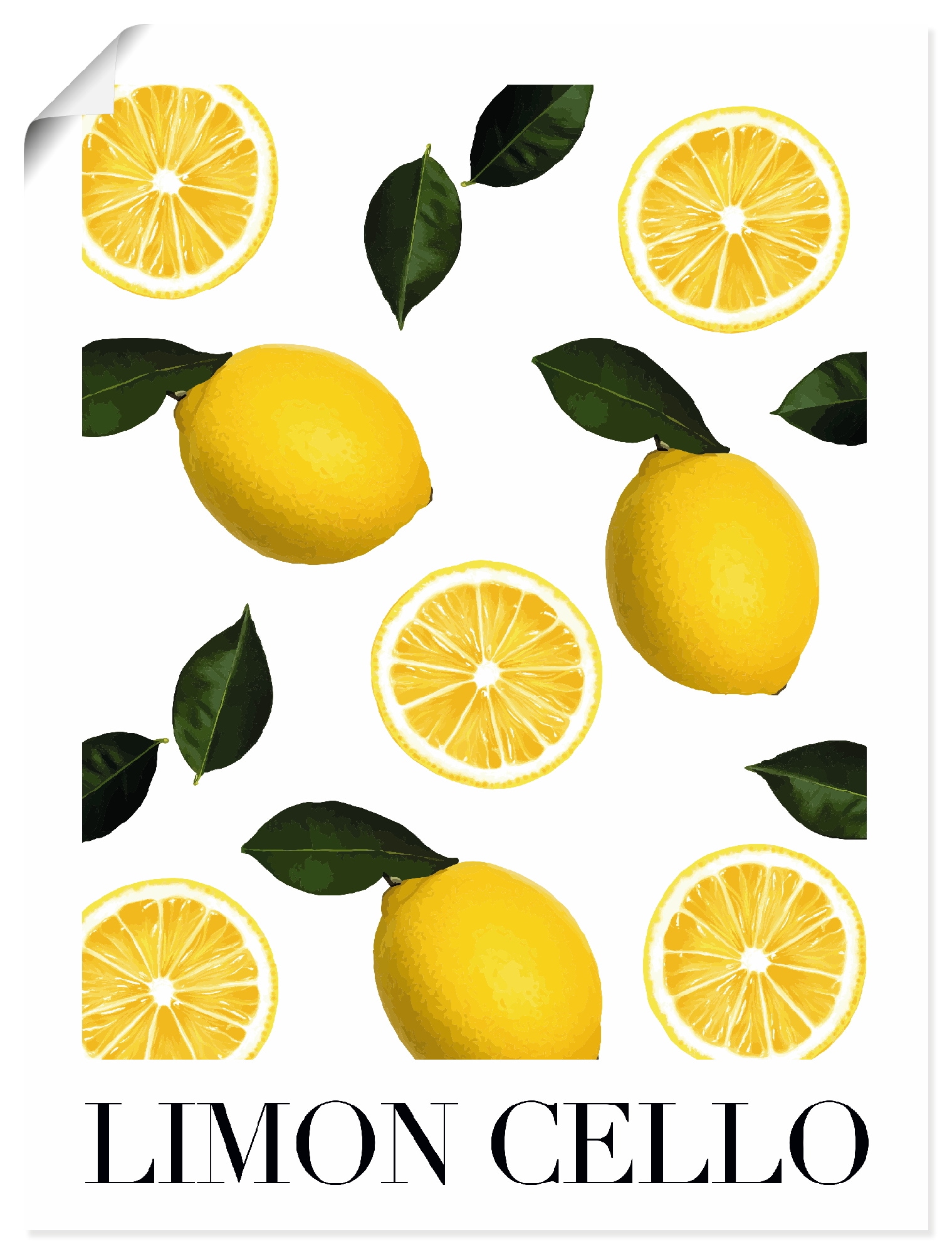 Wandbild ARTLAND "Limon Cello", farbe bild(er): gelb, B:30cm H:40cm, Papier, Bilder, als Alubild, Leinwandbild, Poster, Wandaufkleber in verschied. Größen