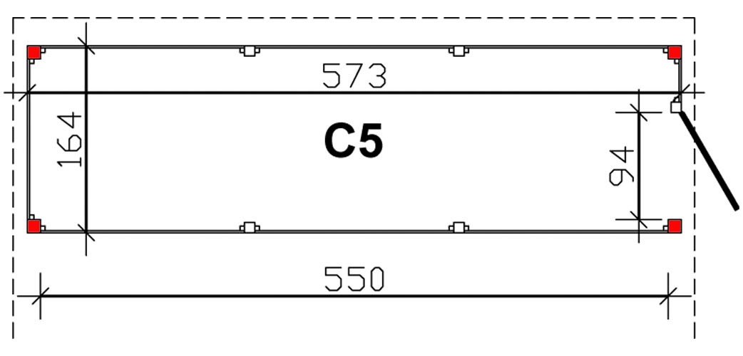 Skanholz Carport-Geräteraum »Abstellraum C5«, aus Profilschalung