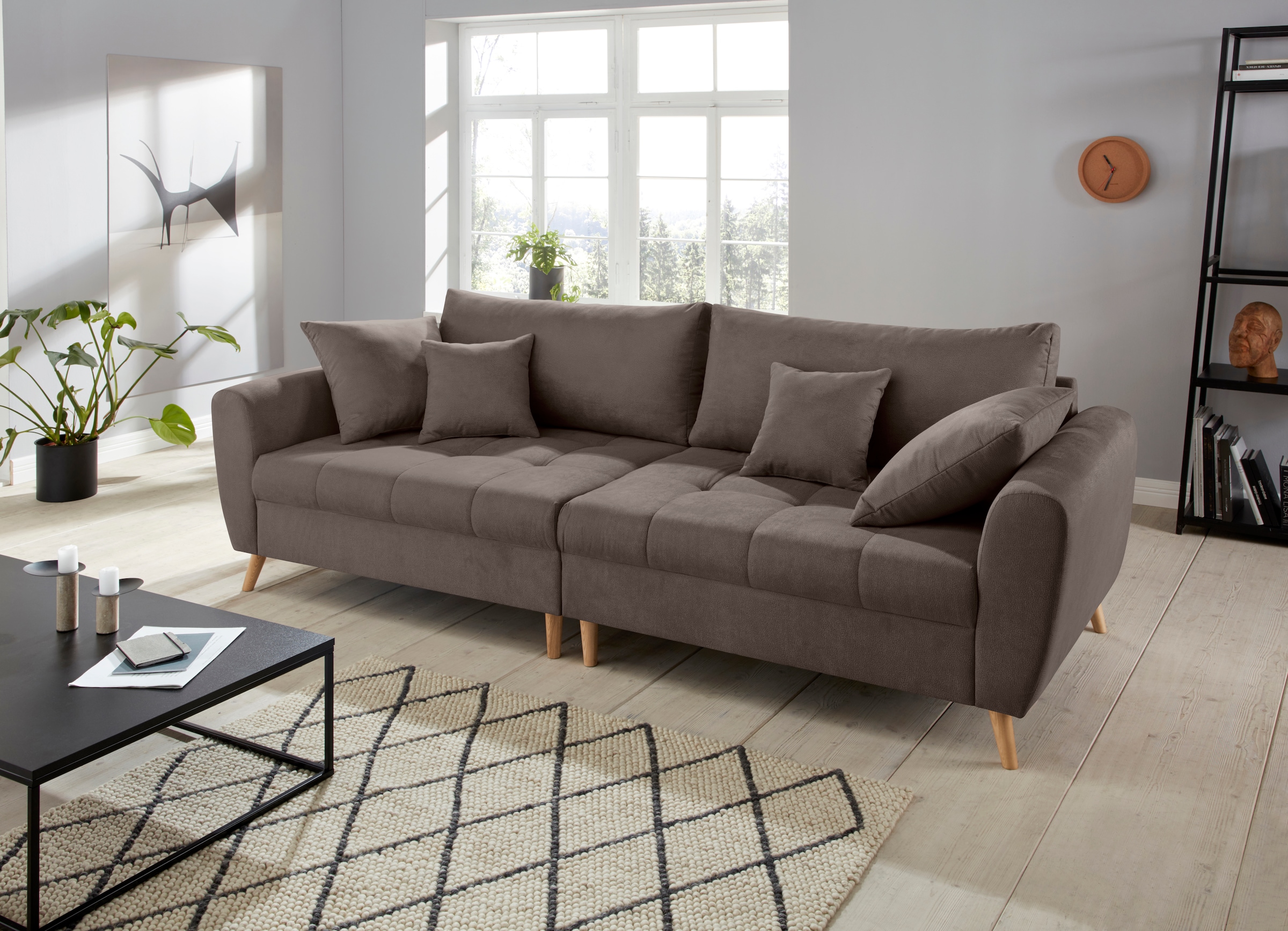 Home affaire Big-Sofa »Penelope Luxus«, mit besonders hochwertiger Polsterung für bis zu 140 kg pro Sitzfläche