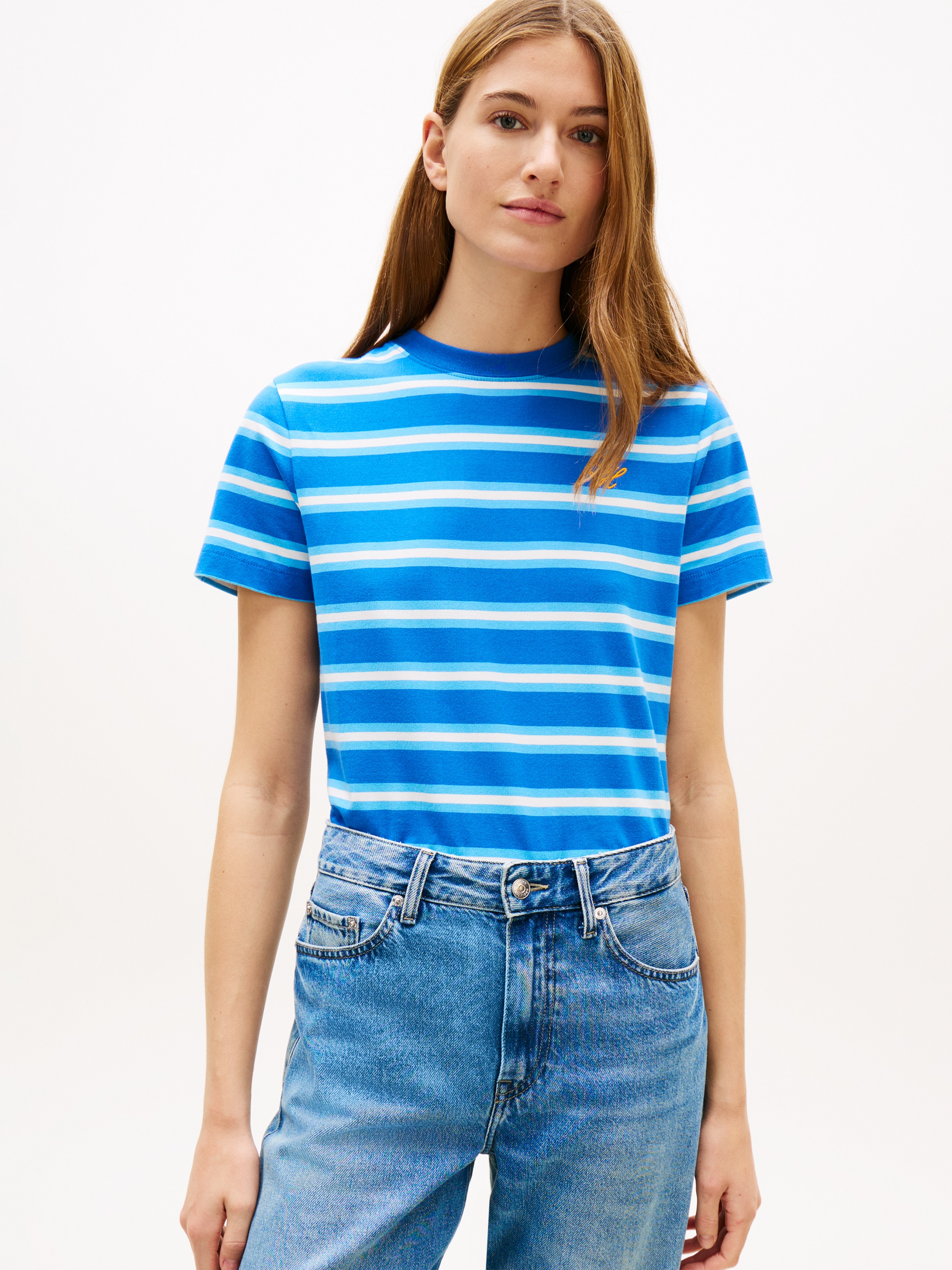 Tommy Hilfiger Kurzarmshirt "TH SCRIPT REGULAR C-NECK SHORT SLEEVE TEE" günstig online kaufen