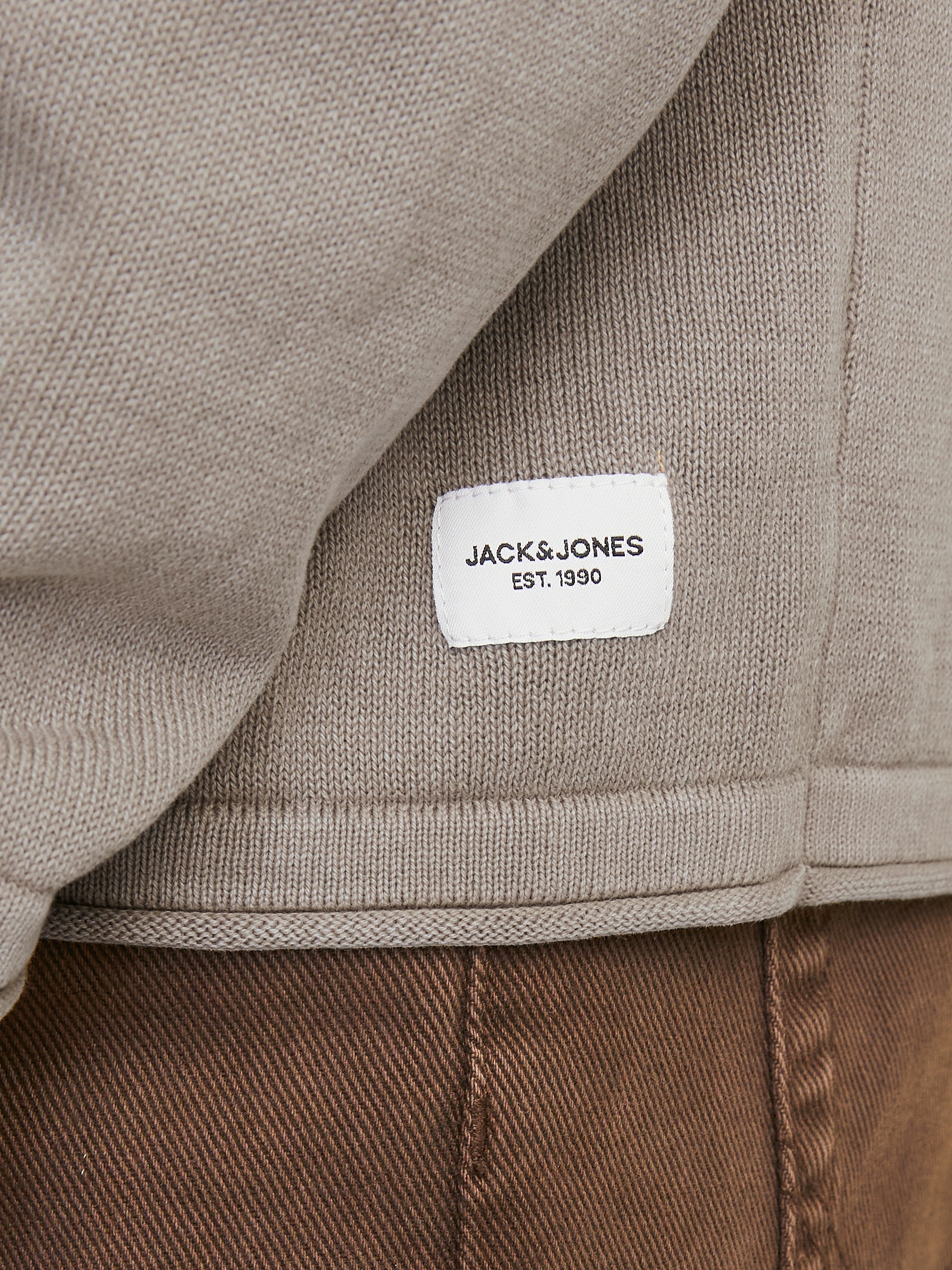Jack & Jones Rundhalspullover »JJELEO aus pflegeleichter Baumwollqualität« unifarben, modisch, schmal, Baumwolle, Rundhals