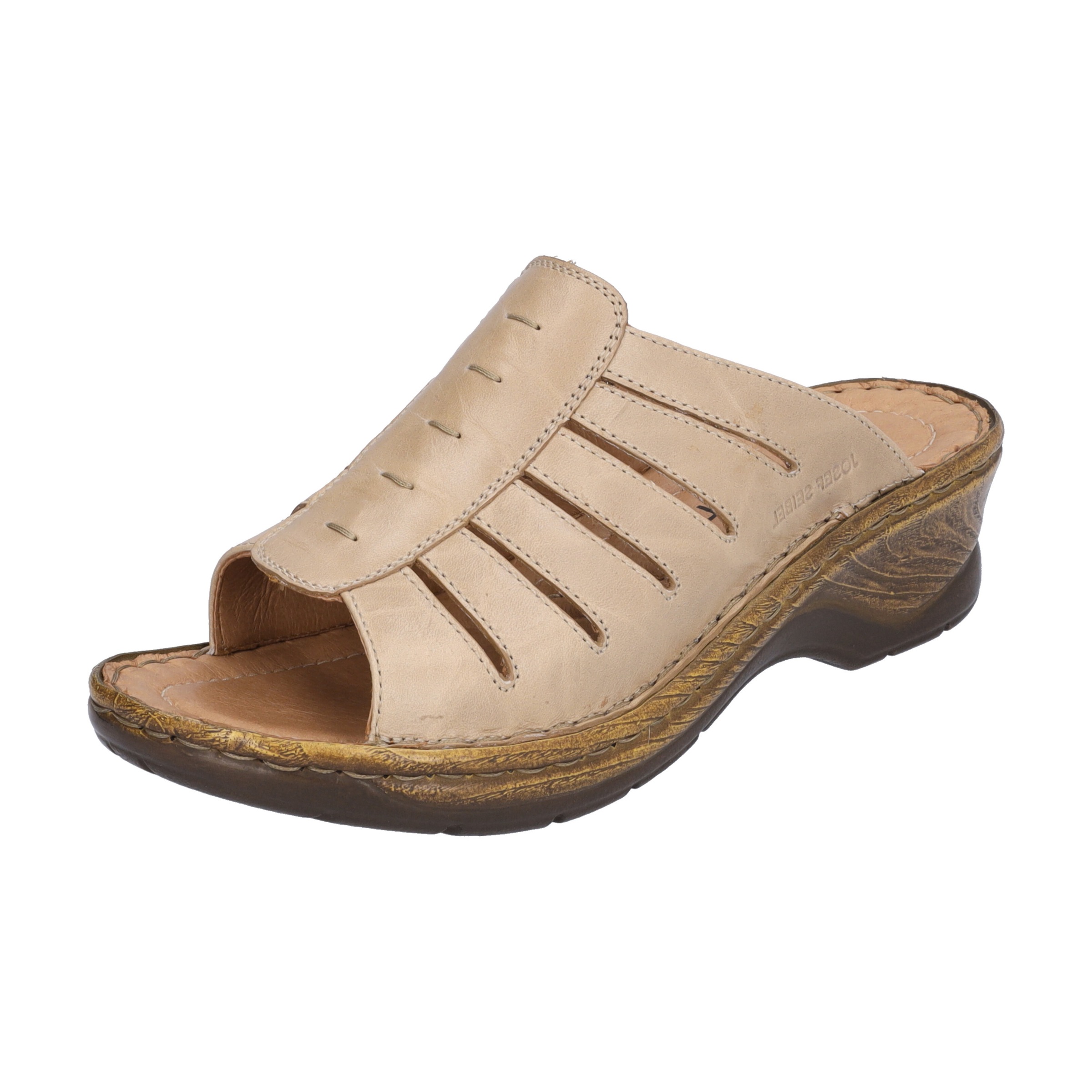 Clog JOSEF SEIBEL "Catalonia 77, sand", Damen, Gr. 39, beige (sand), Obermaterial: 100% Rindsleder Leather cow., Schuhe Clog