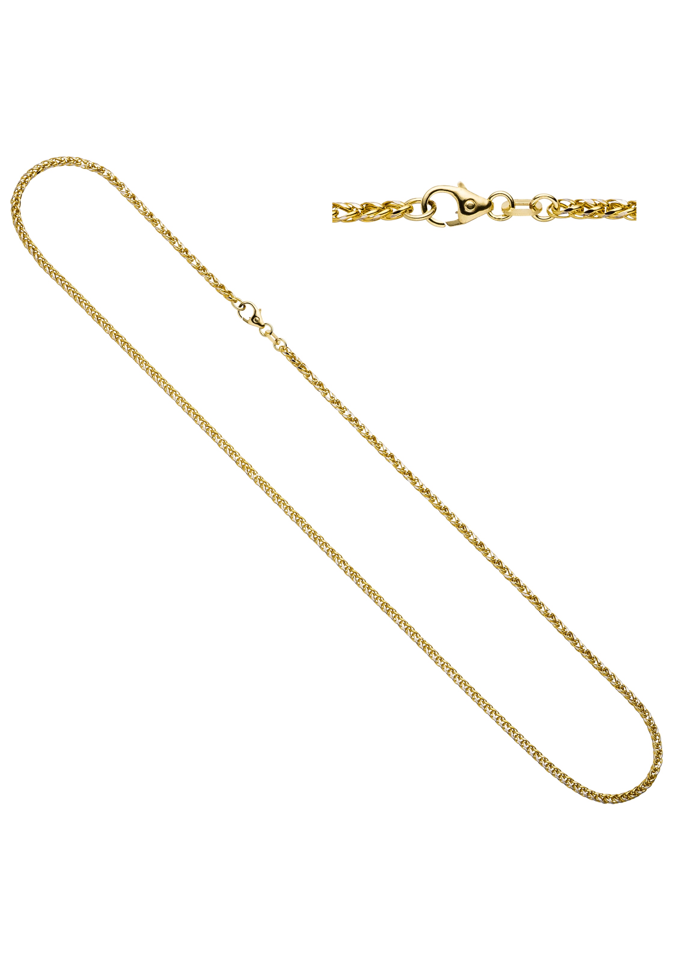 JOBO Goldkette, Zopfkette 585 Gold bicolor 45 cm 1,9 mm online kaufen | BAUR