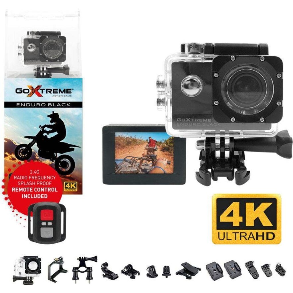 GoXtreme Camcorder »Enduro Black«, 4K Ultra HD, WLAN (Wi-Fi)