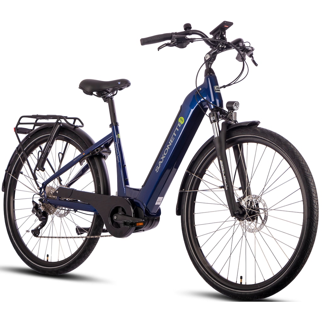 SAXONETTE E-Bike »Quantum Sport Wave«, 10 Gang, Shimano, Mittelmotor 250 W