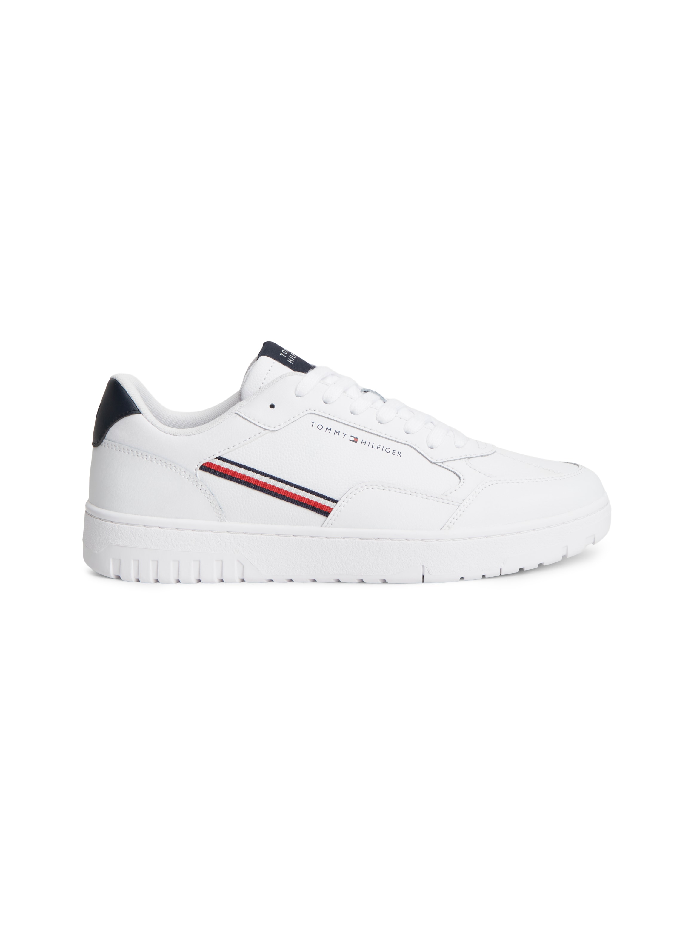Tommy Hilfiger Sneaker »TH BASKET CORPORATE STRIPES«  Schnürer, Halbschuh mit Textil-Streifen, in Tommy Farben