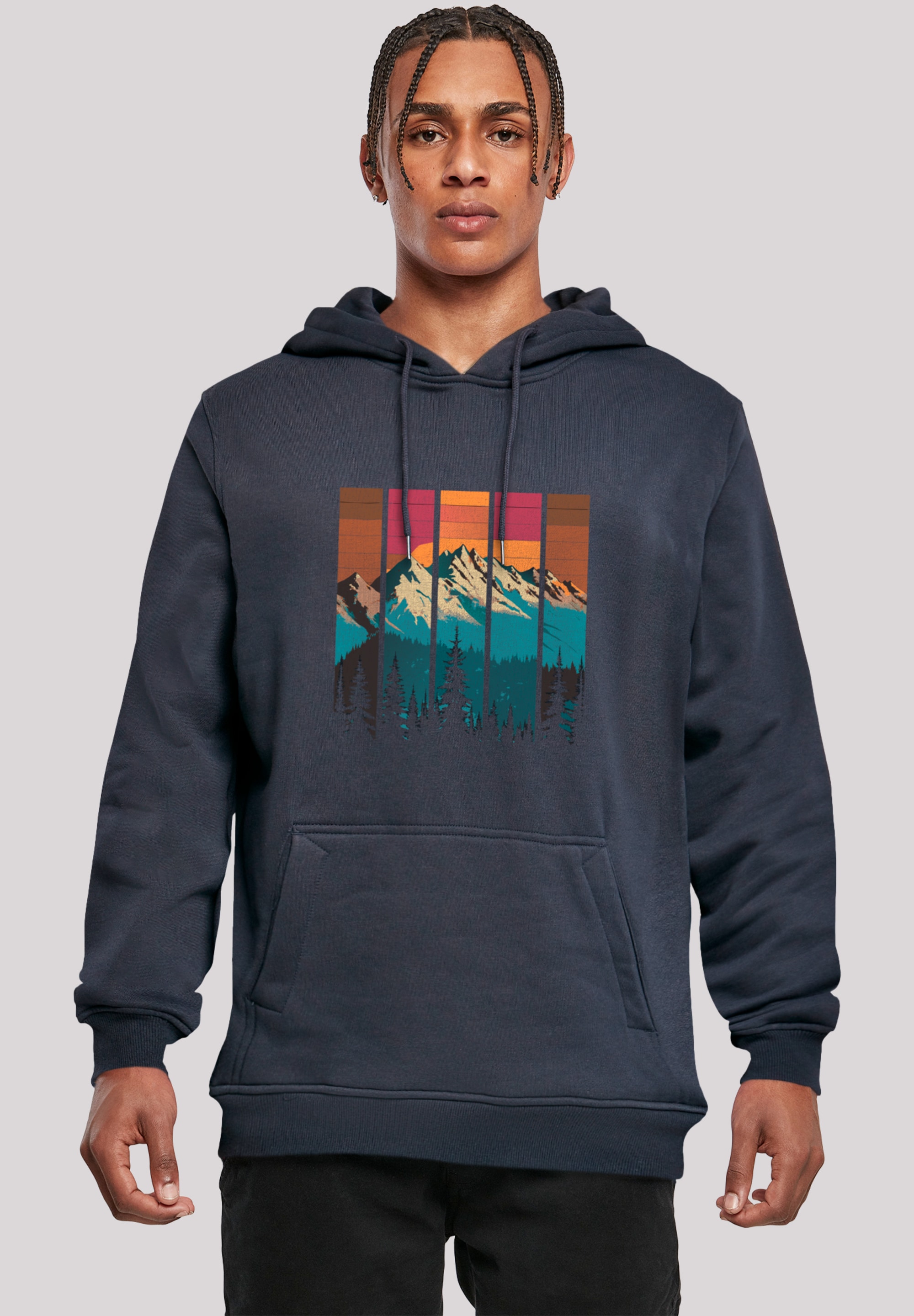 F4NT4STIC Kapuzenpullover "Berg Sonnenuntergang Retro", Premium Qualität günstig online kaufen