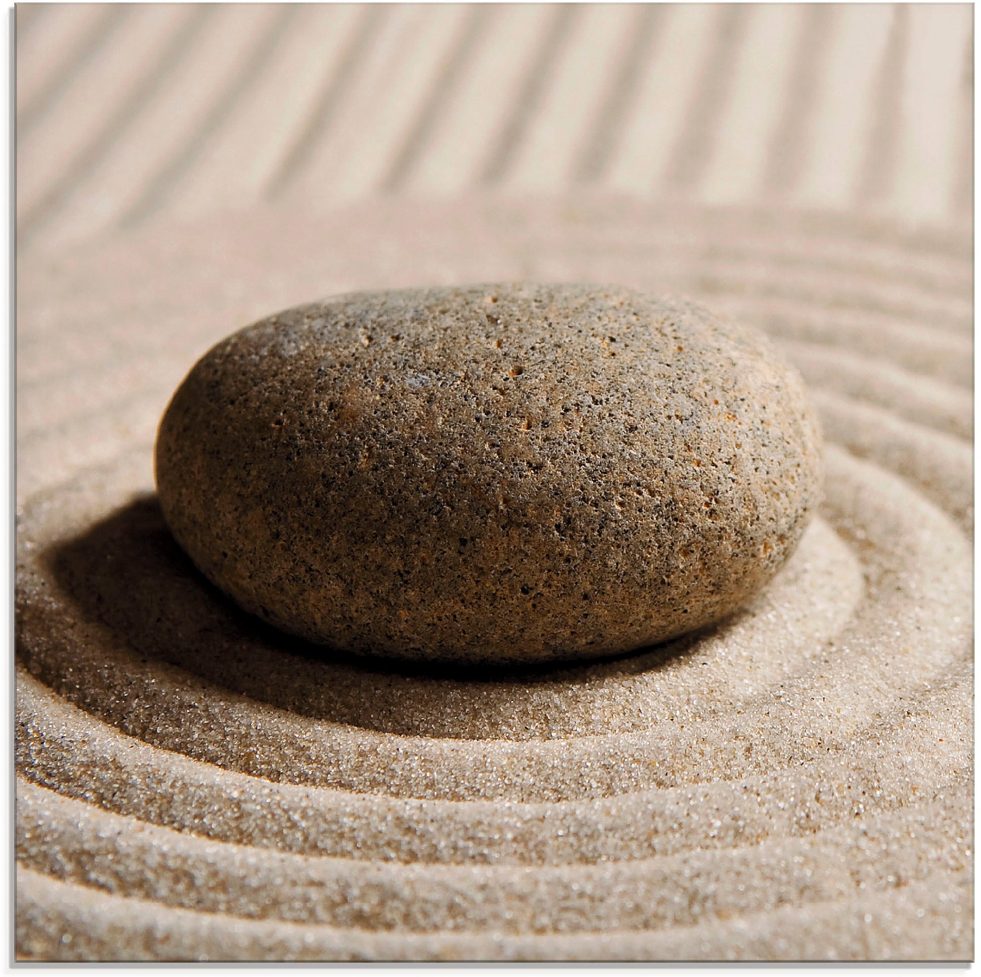 Artland Glasbild "Mini Zen Garten - Sand", Zen, (1 St.), in verschiedenen Größen